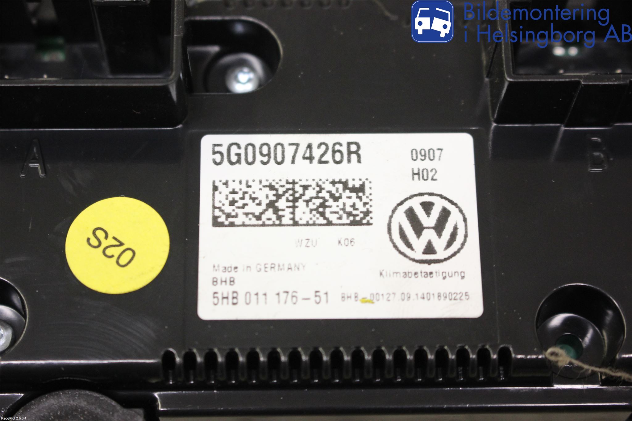 Volkswagen VW GOLF SPORTSVAN 15-20 Ac Styrenhet Ac Manöveren