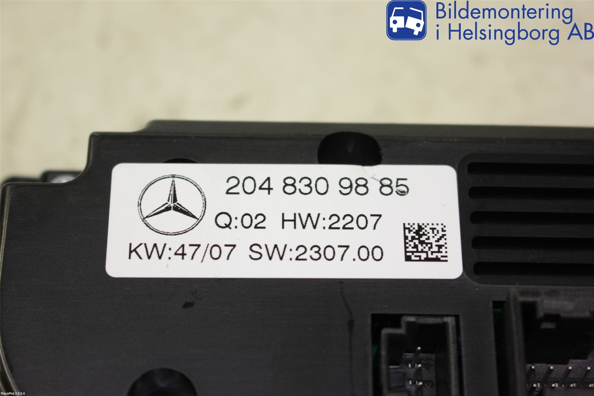 Mercedes-Benz MB C-KLASS (W204) 07-15 Ac Styrenhet Ac Manöveren