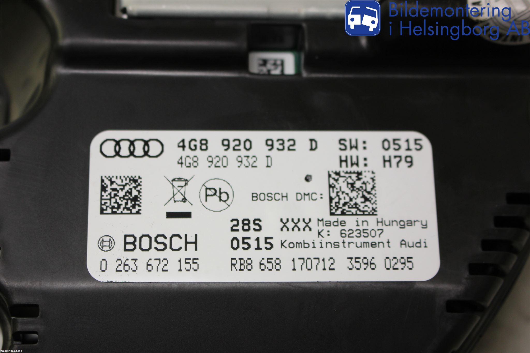 Audi A6/S6 4G 11-18 Instrument Komb