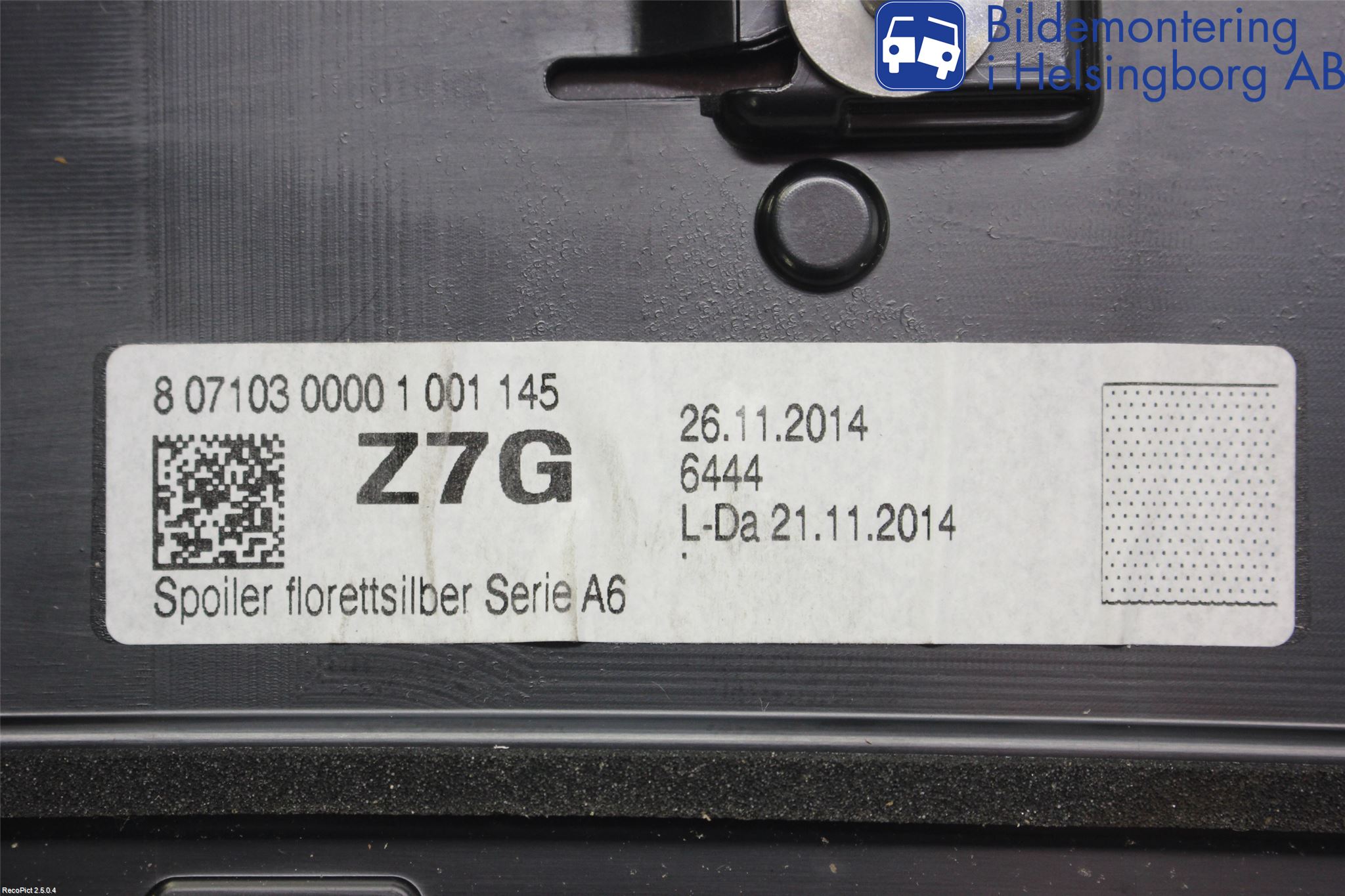 Audi A6/S6 4G 11-18 Spoiler Baklucka