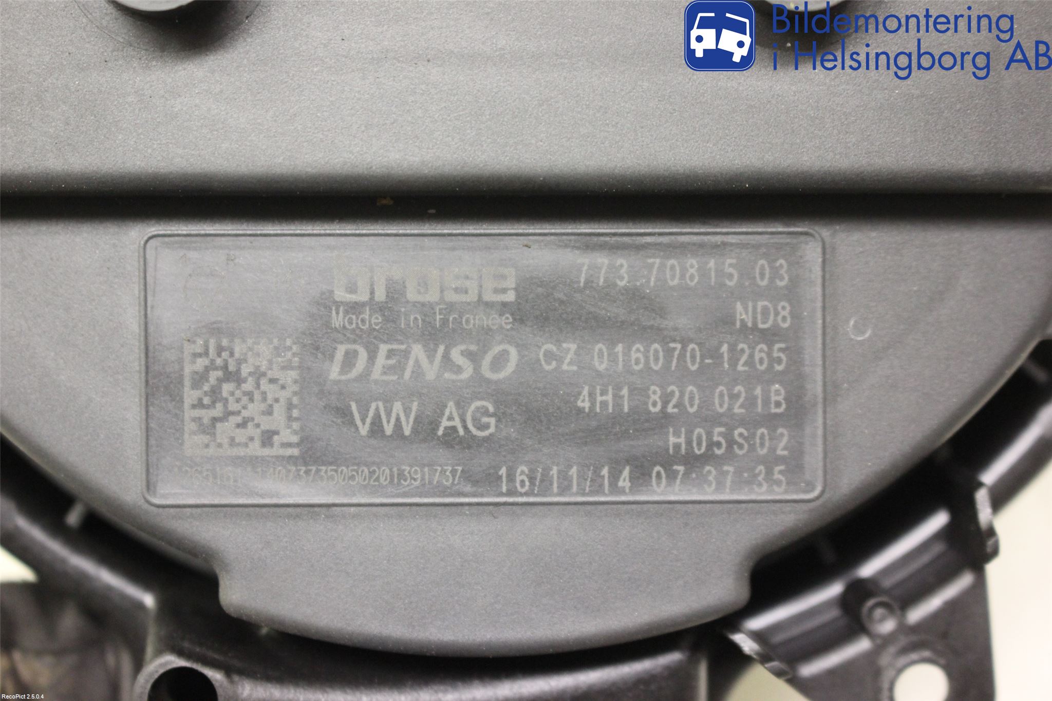 Audi A6/S6 4G 11-18 Värmefläkt