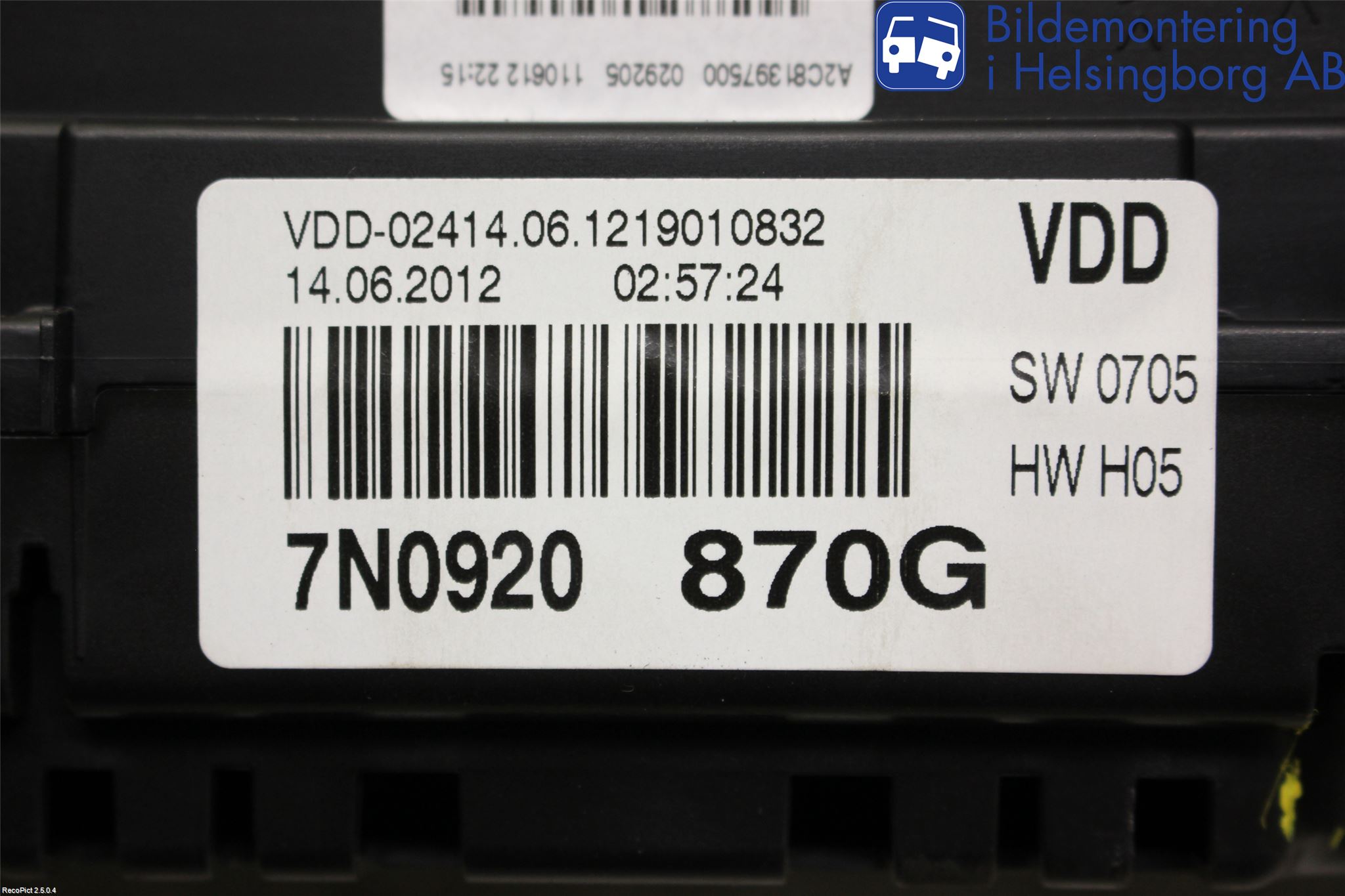 Volkswagen VW SHARAN 11- Instrument Komb