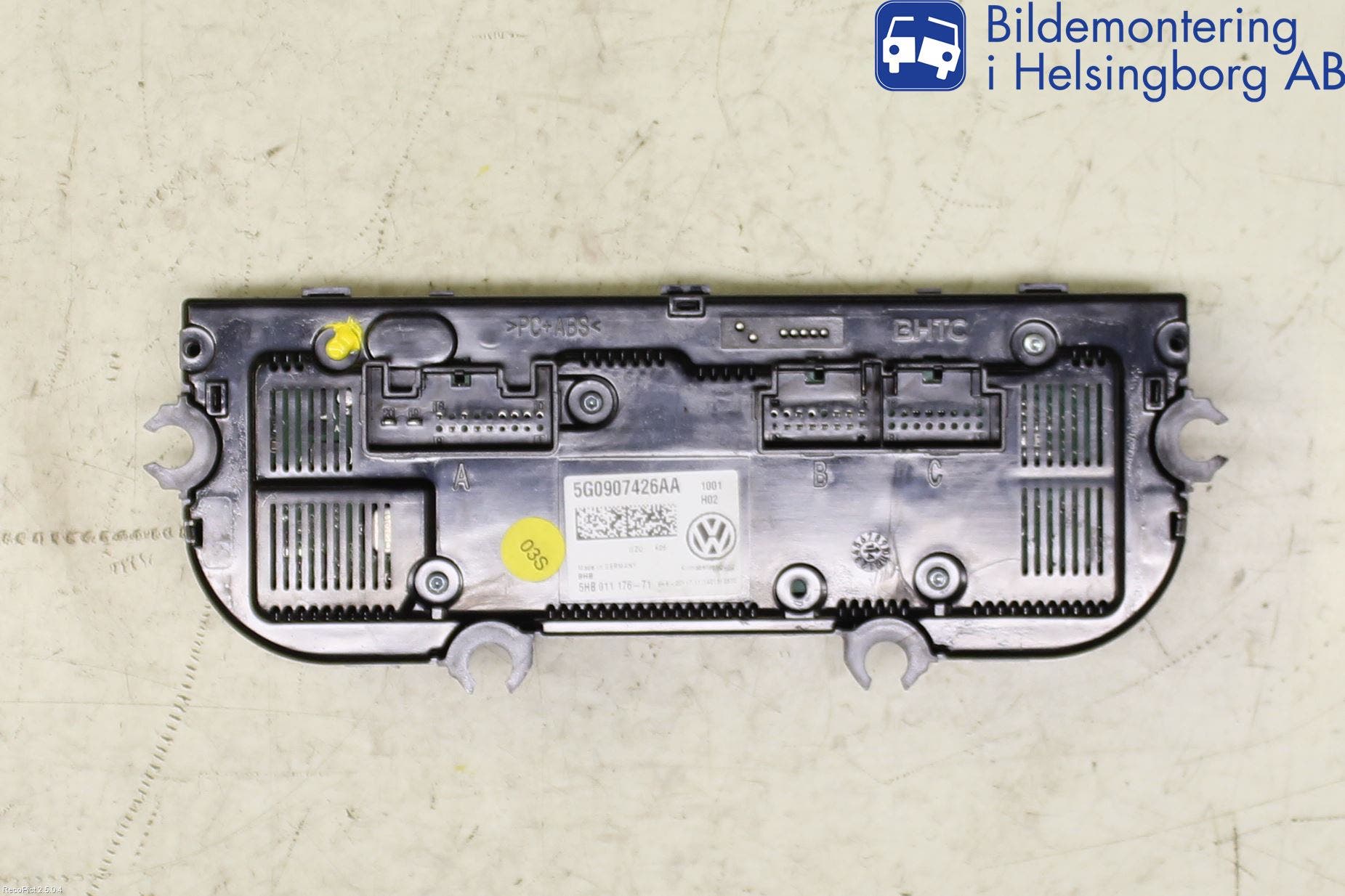Volkswagen VW GOLF / E-GOLF VII 13-20 Ac Styrenhet Ac Manöveren