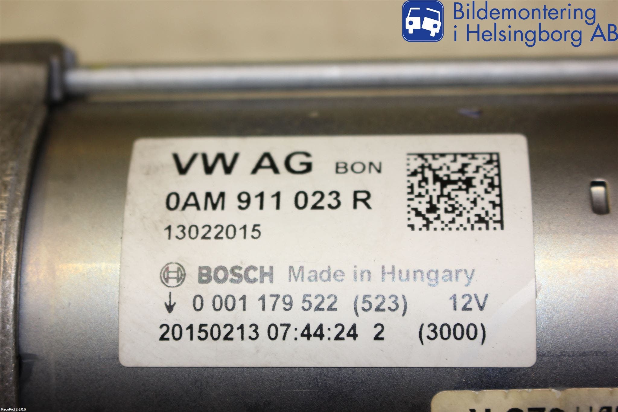 Volkswagen VW GOLF / E-GOLF VII 13-20 Startmotor