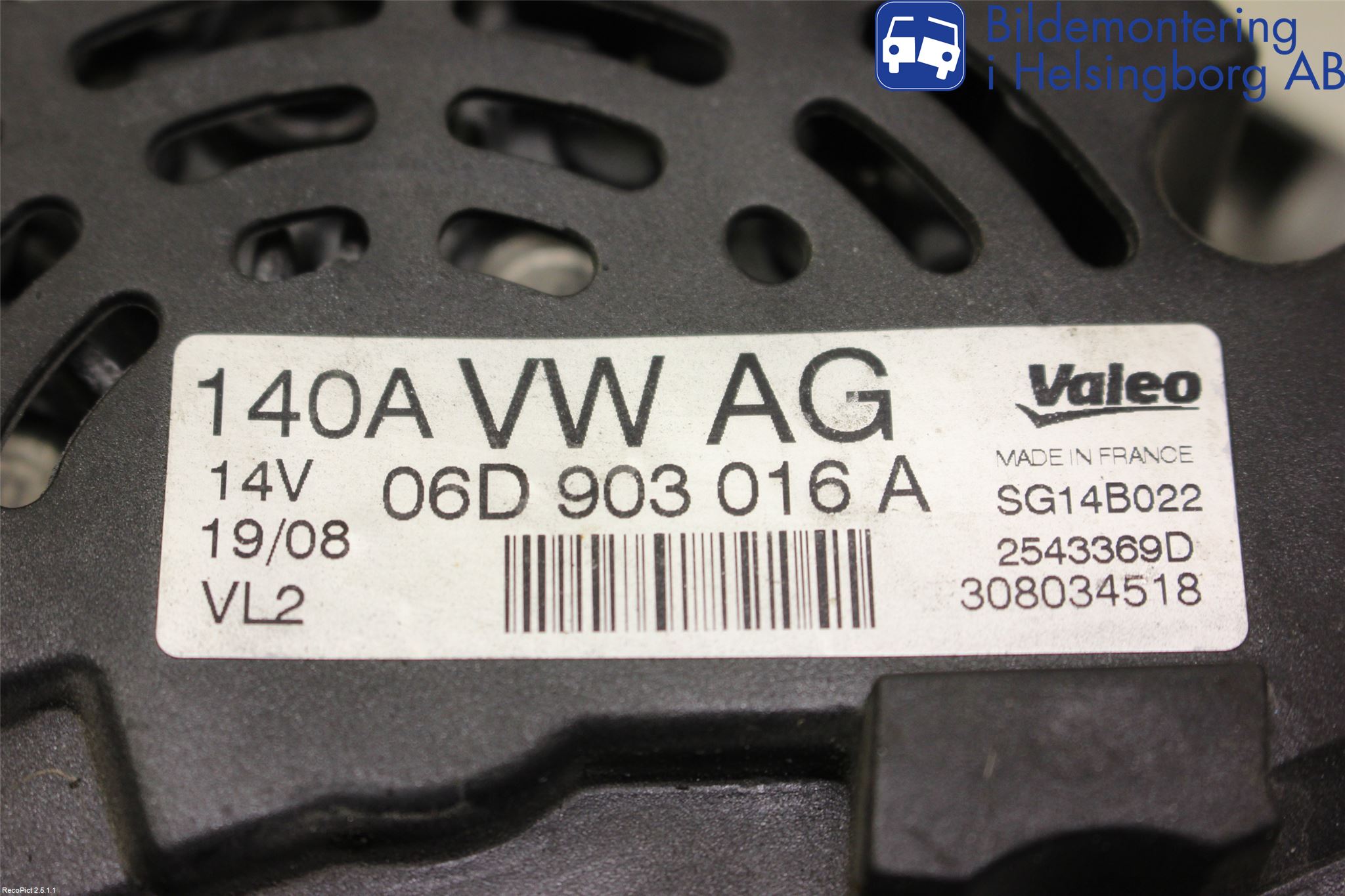 Volkswagen VW PASSAT CC 08-16 Generator