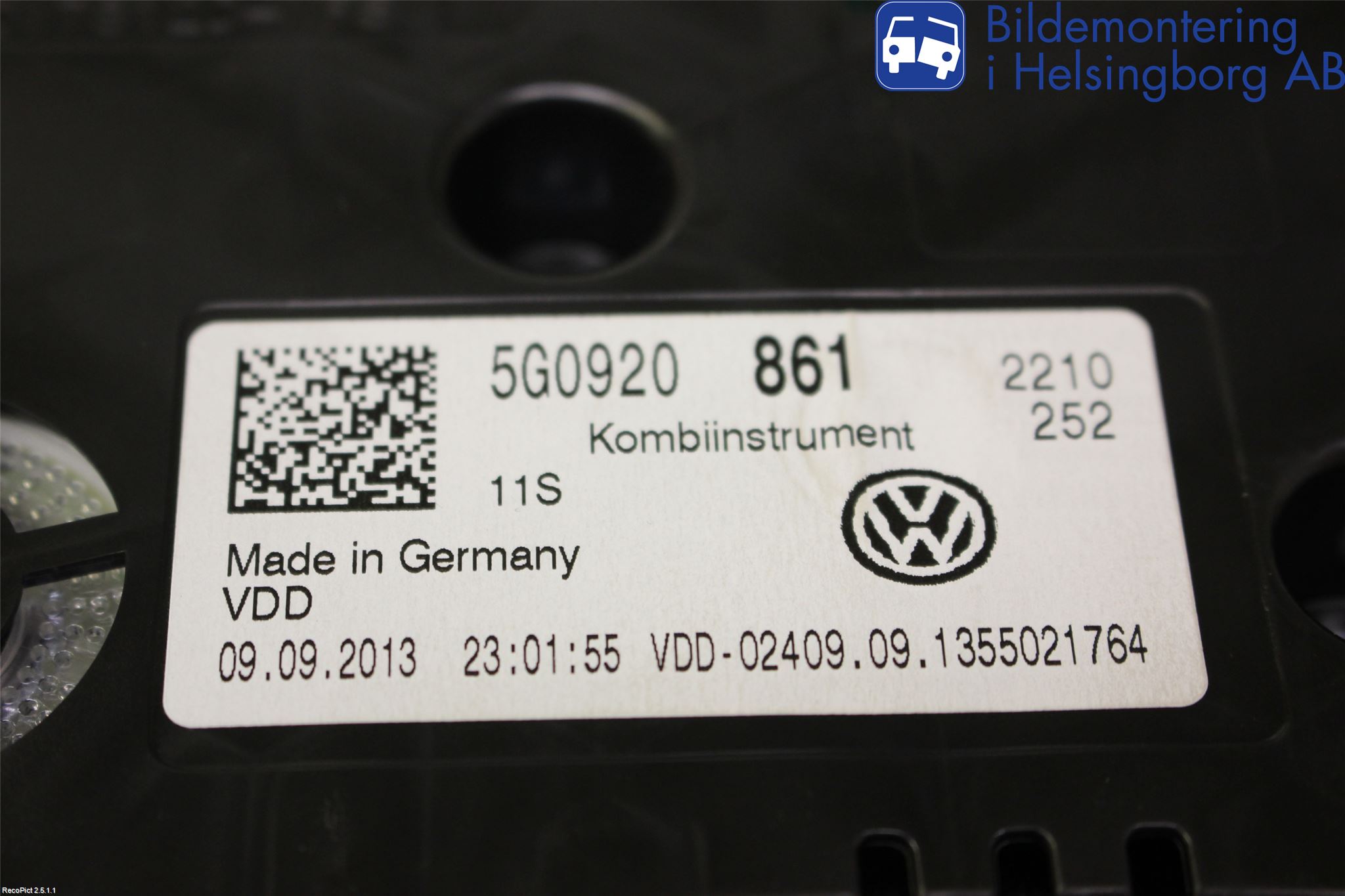 Volkswagen VW GOLF / E-GOLF VII 13-20 Instrument Komb