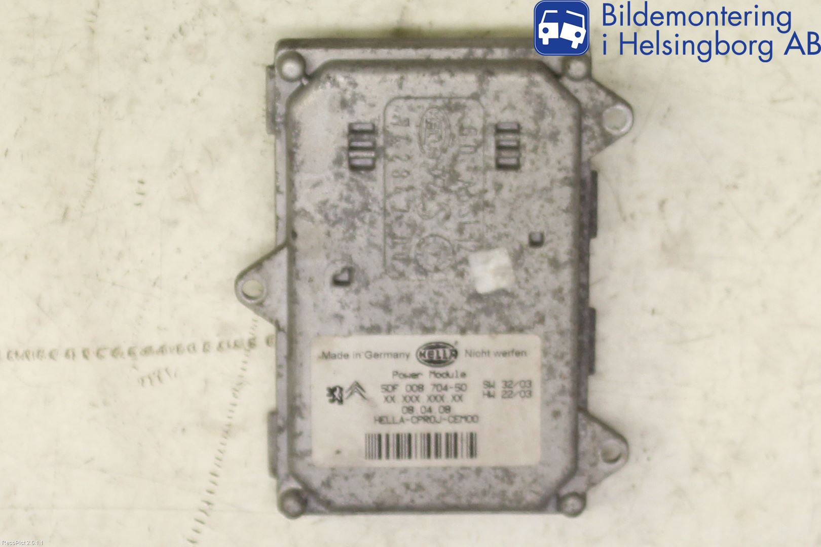 Peugeot 407 Styrenhet Strålkastare