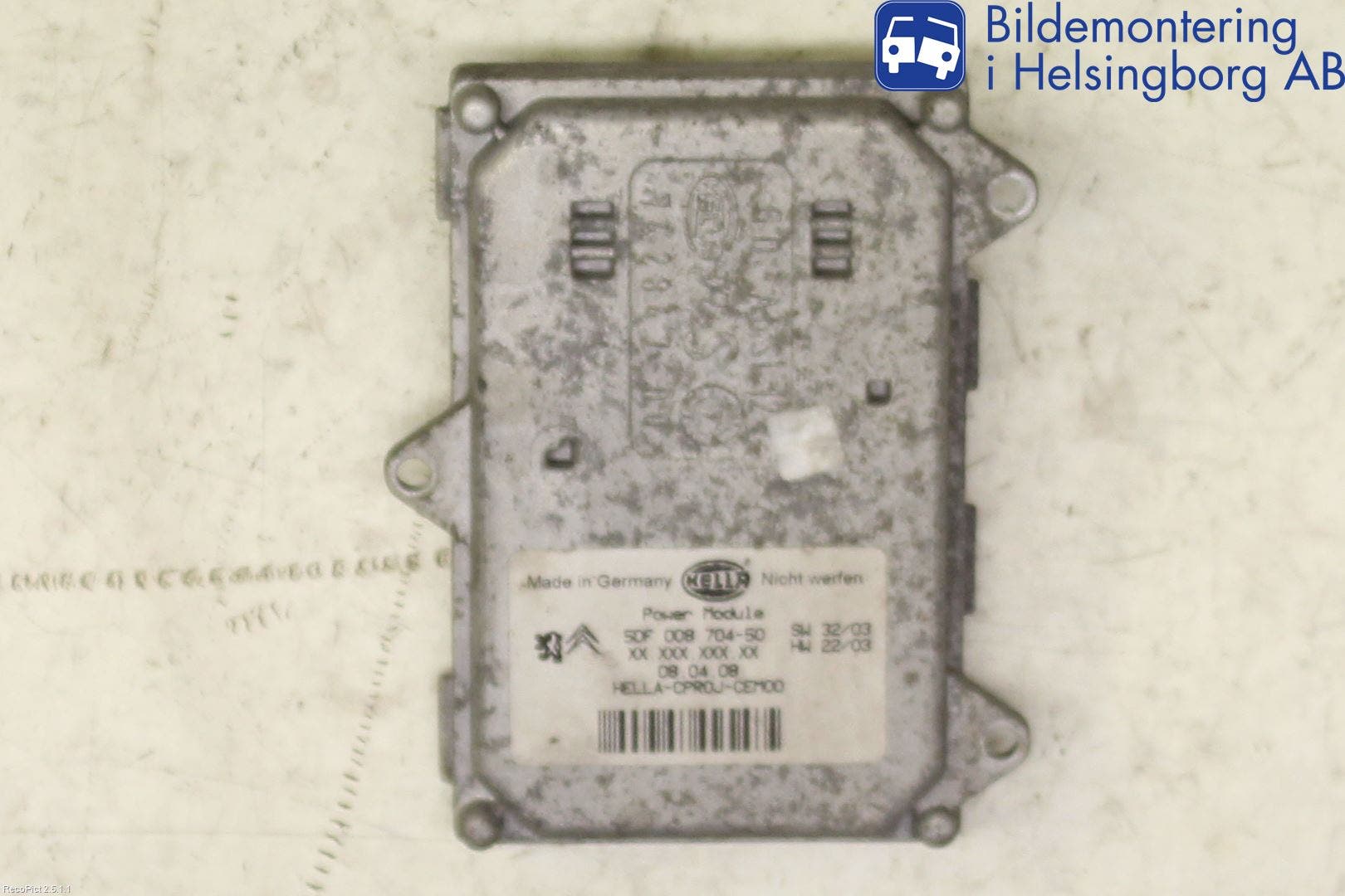 Peugeot 407 Styrenhet Strålkastare