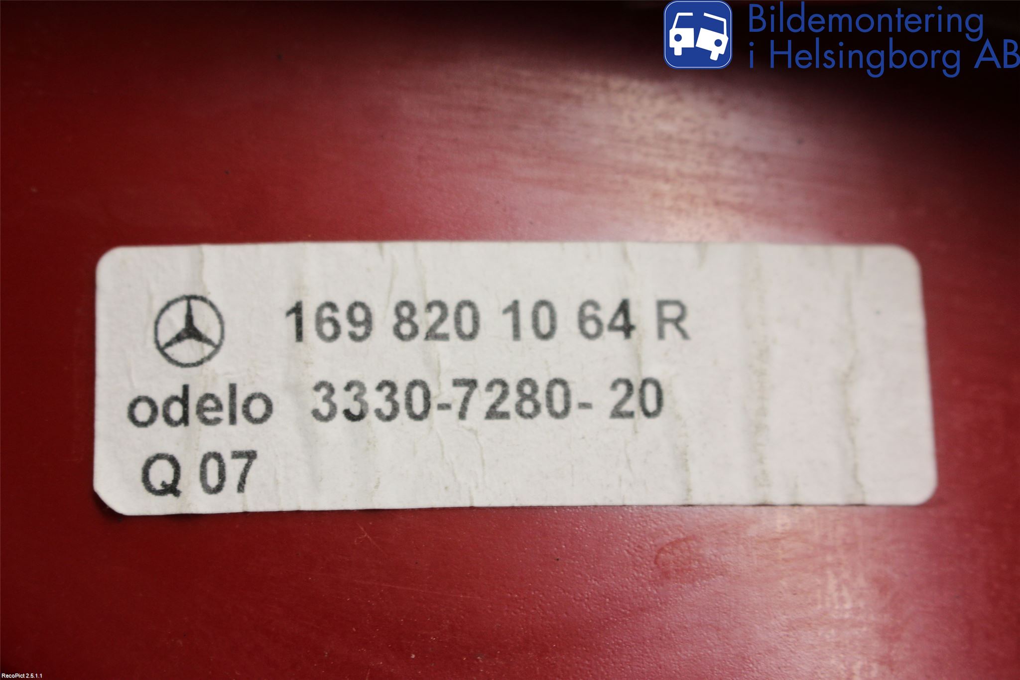 Mercedes-Benz MB A-KLASS (W169) 04-12 Bakljus Höger