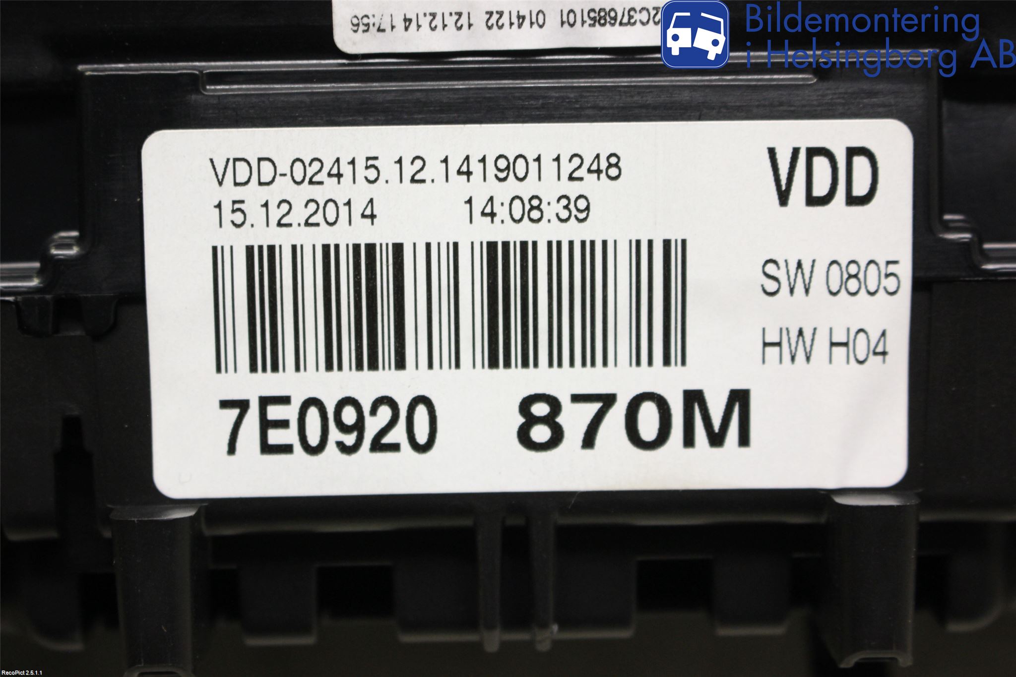Volkswagen VW MULTIVAN T4-T6 91-21 Instrument Komb