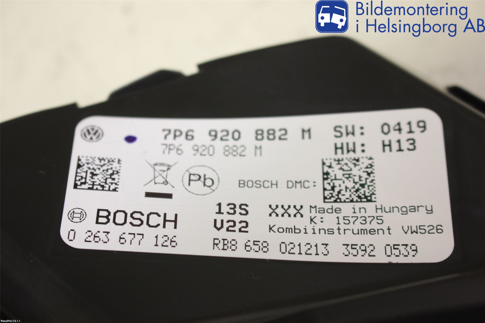 Volkswagen VW TOUAREG 7L 03-10 Instrument Komb