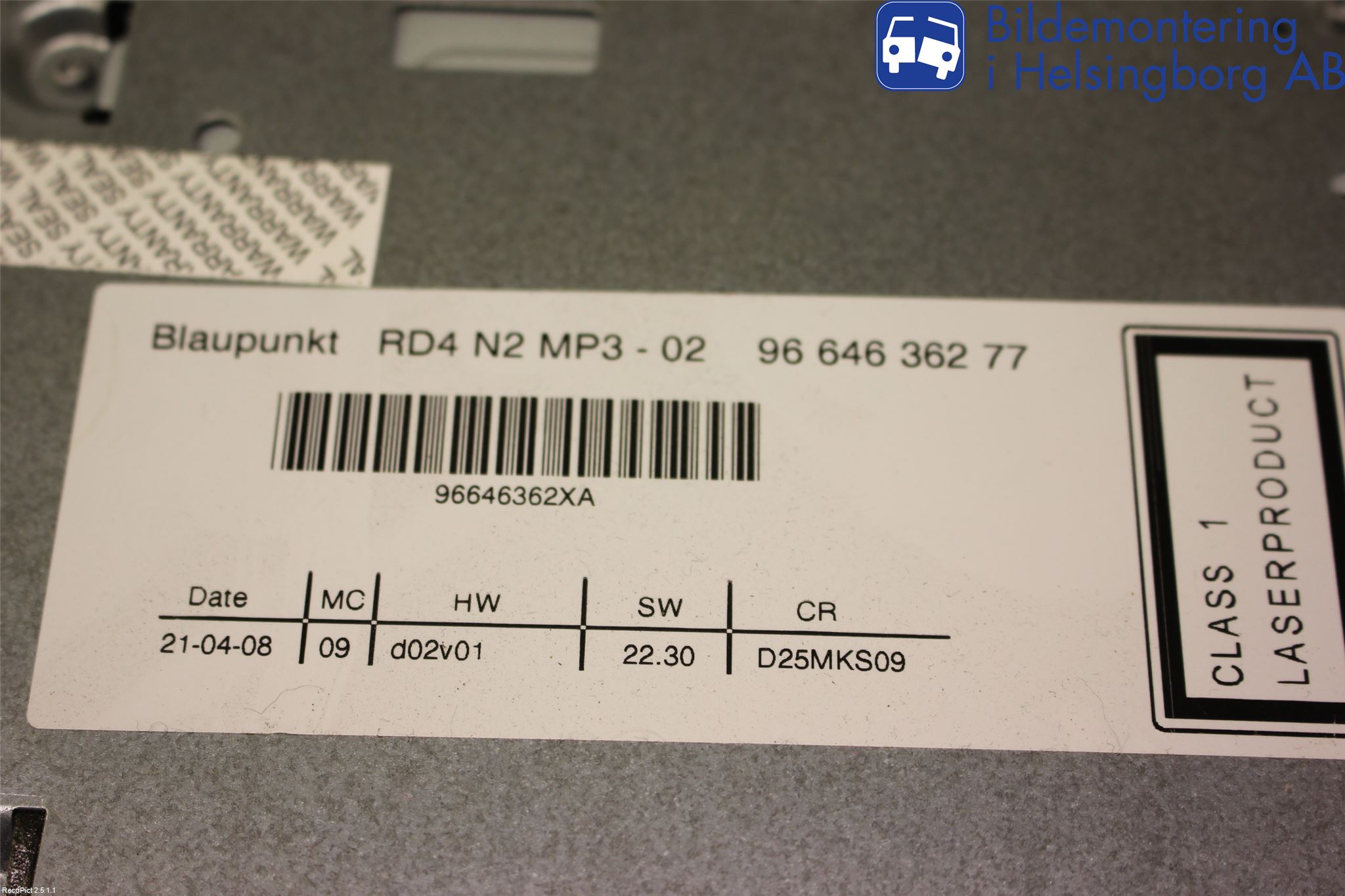 Peugeot 407 Cd Radio - Multimediapanel