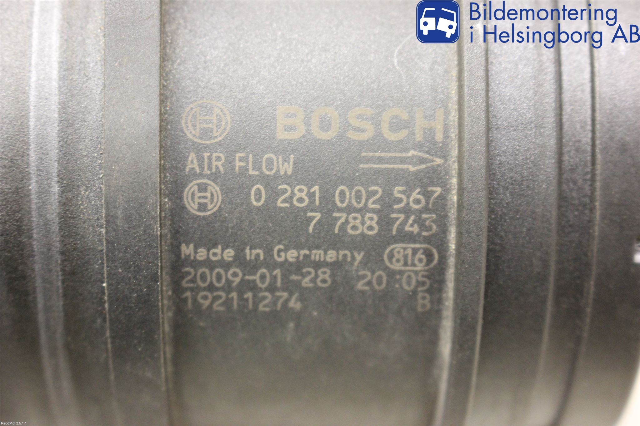 BMW 3 E90/91 SED/TOU 05-12 Injluftmassamätare