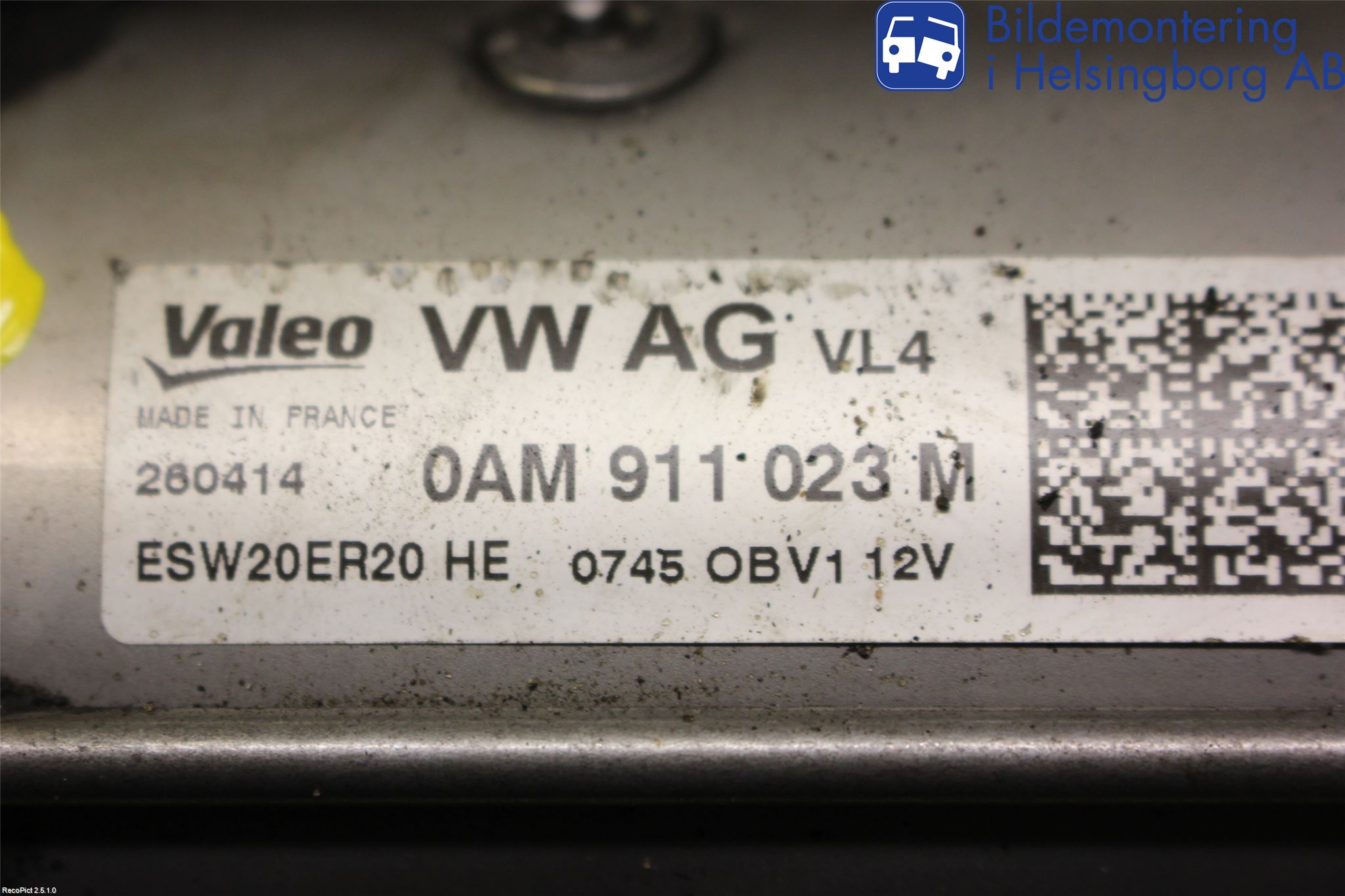 Volkswagen VW GOLF / E-GOLF VII 13-20 Startmotor Diesel