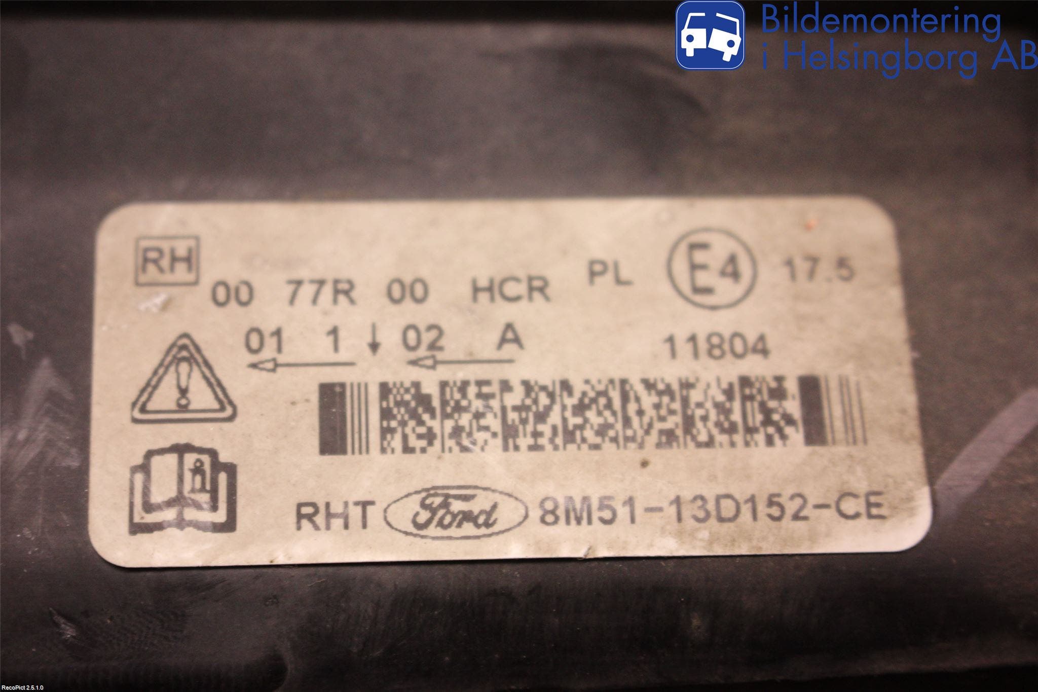 Ford FOCUS 08-11 Strålkastare Höger