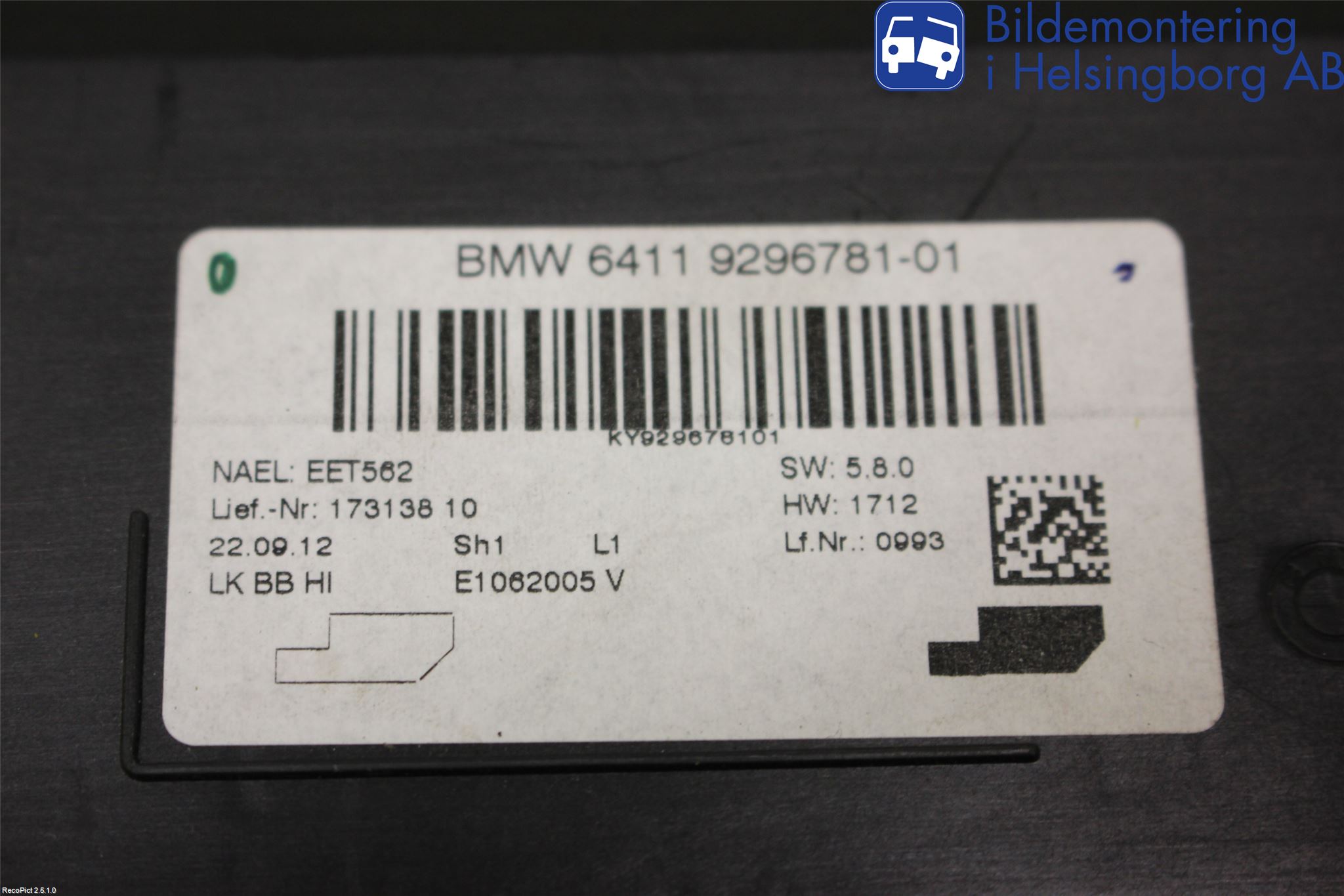 BMW 3 F30/F31/F80 12-19 Styrenhet CupEvärme