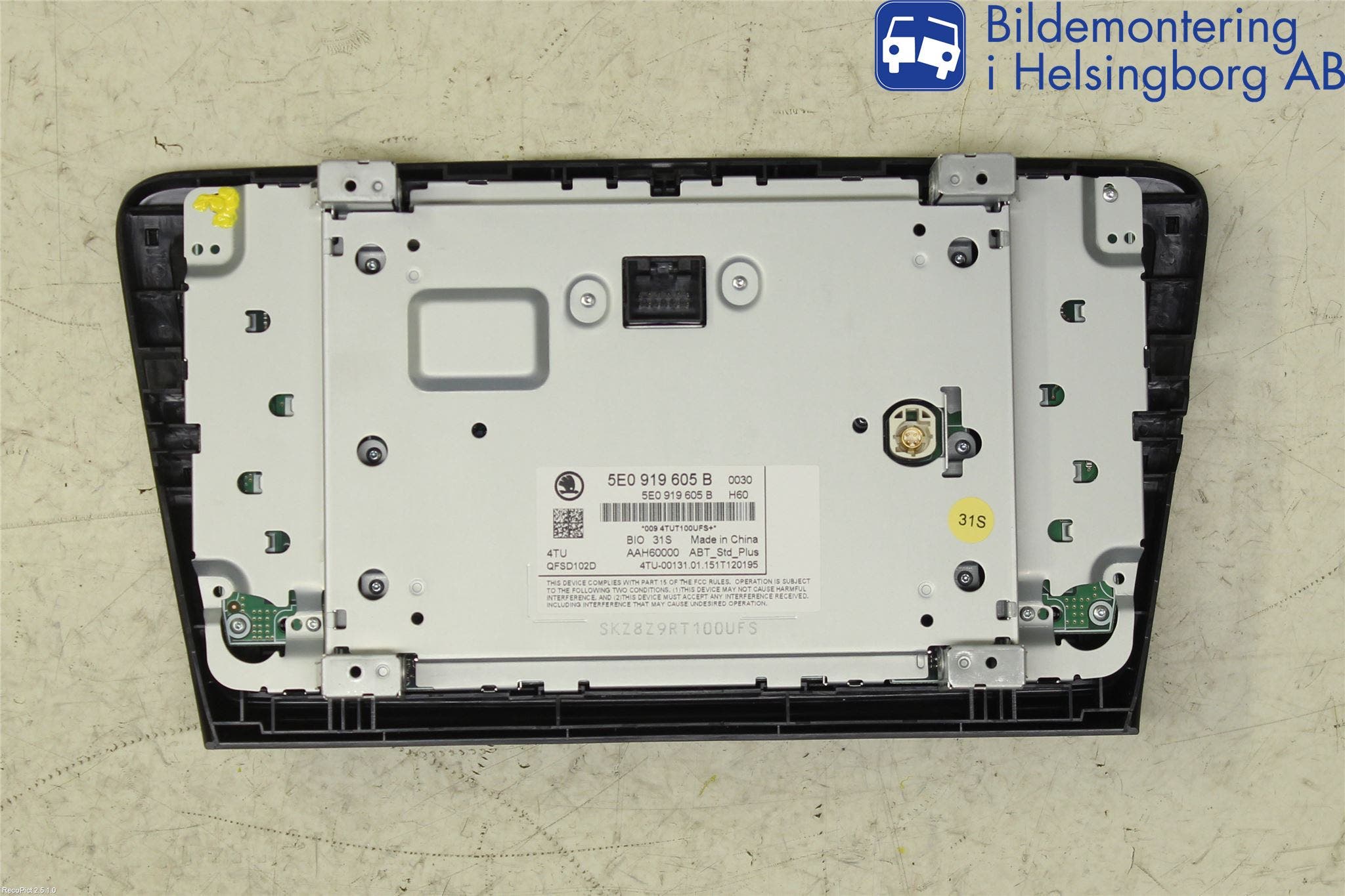 Skoda OCTAVIA (5E) 13-20 Cd Radio - Multimediapanel