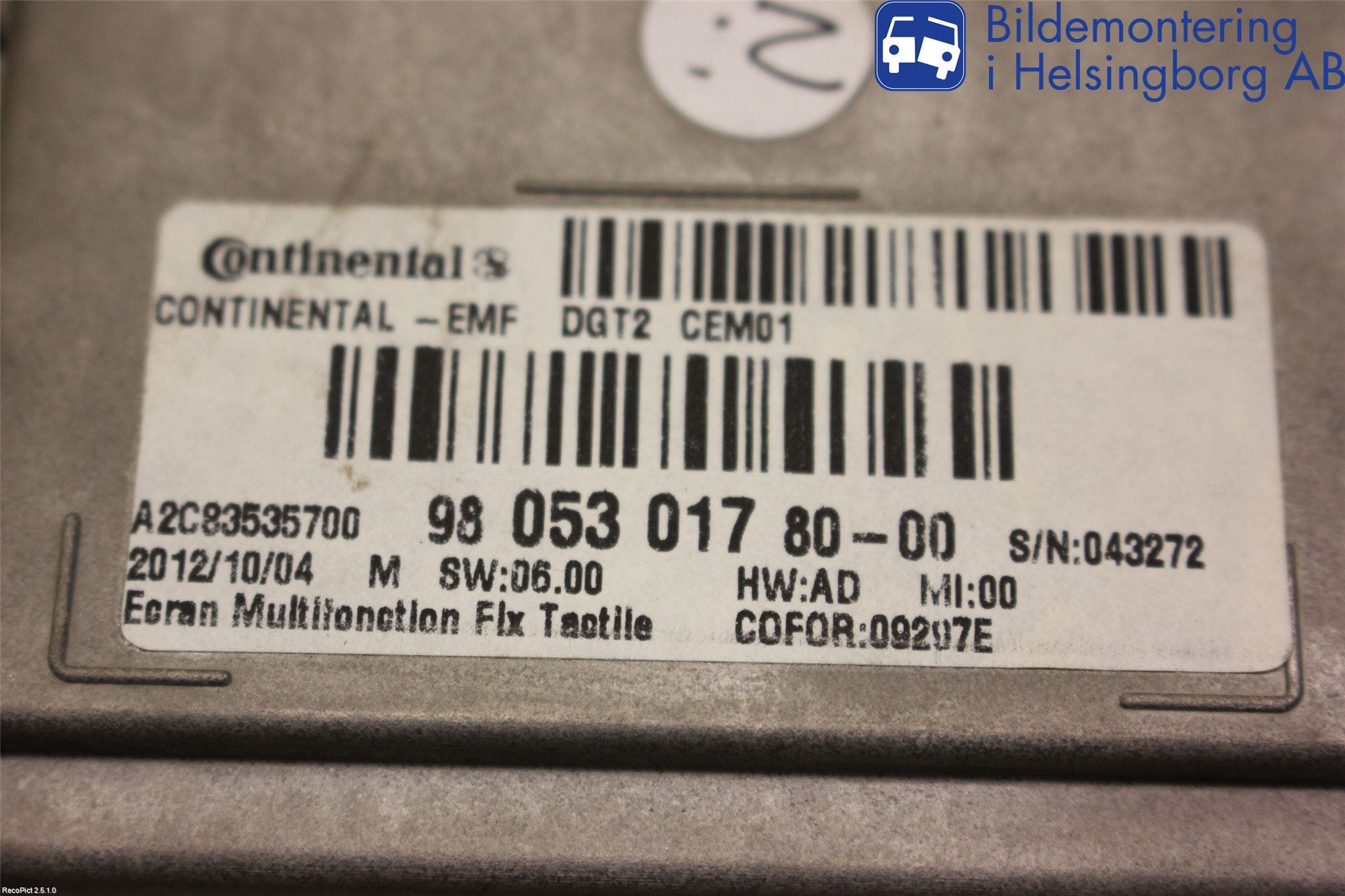 Peugeot 208 12-15 Radio Övrigt