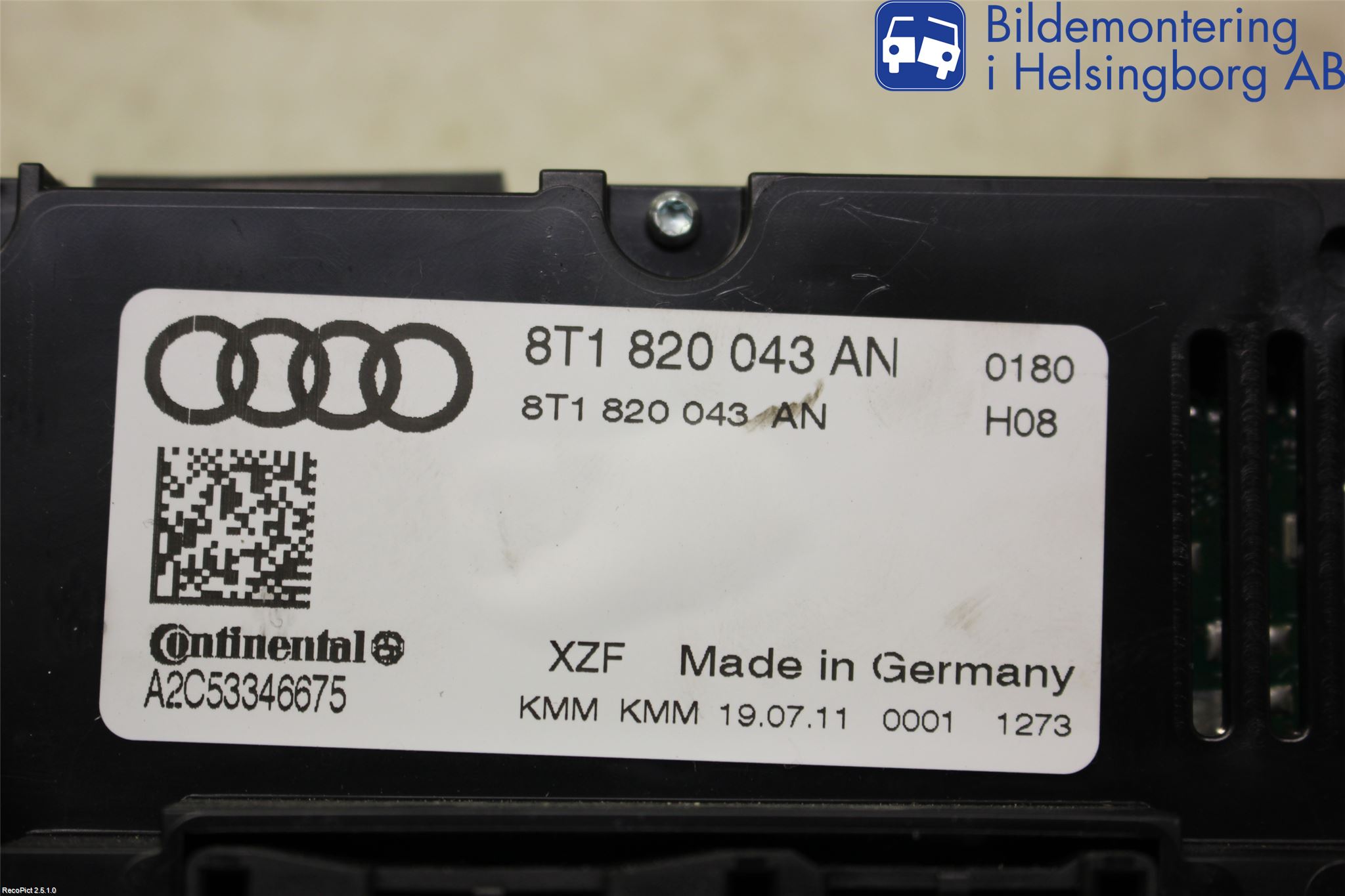 Audi A5 07-16 Ac Styrenhet Ac Manöveren