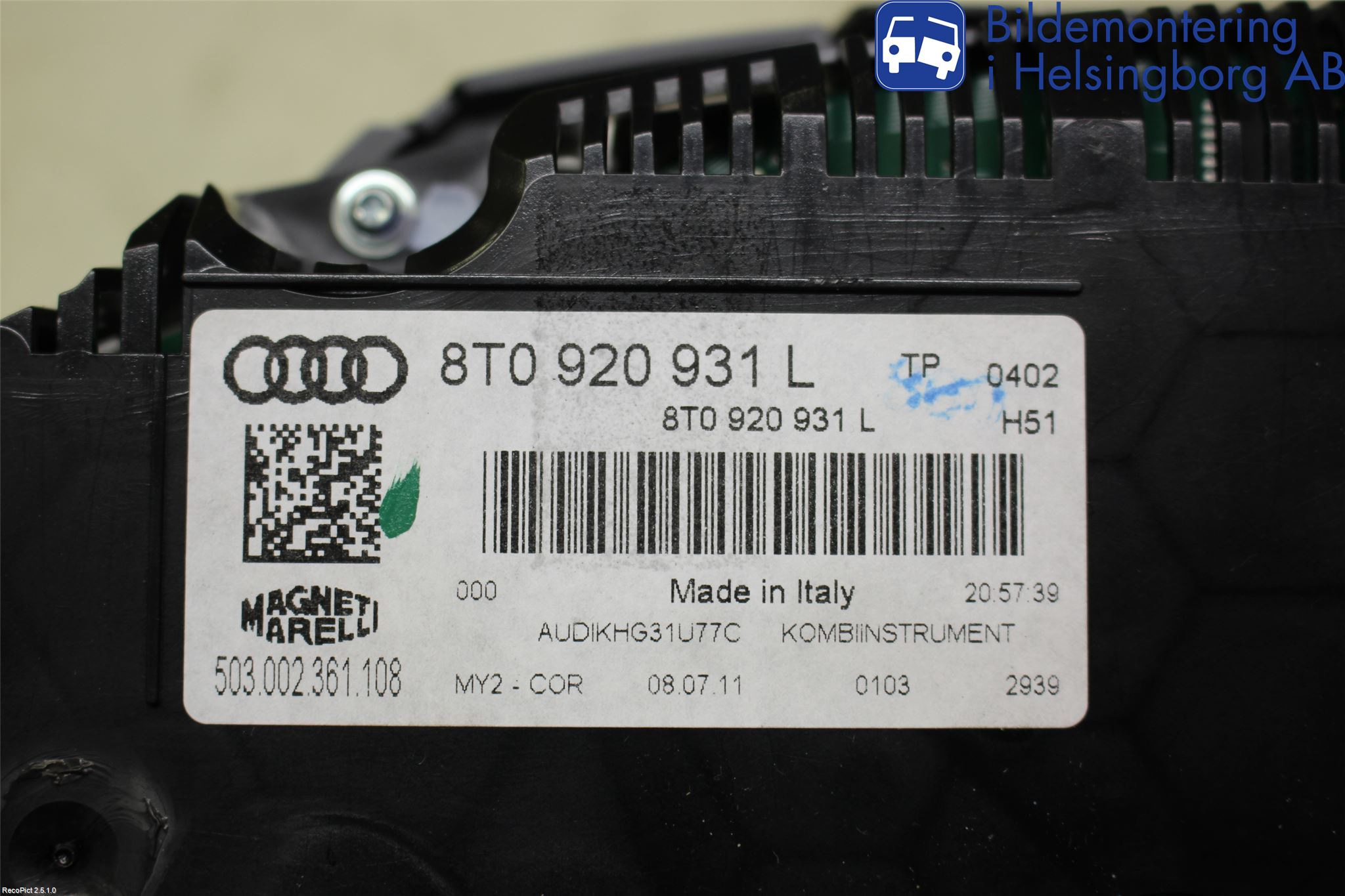 Audi A5 07-16 Instrument Komb