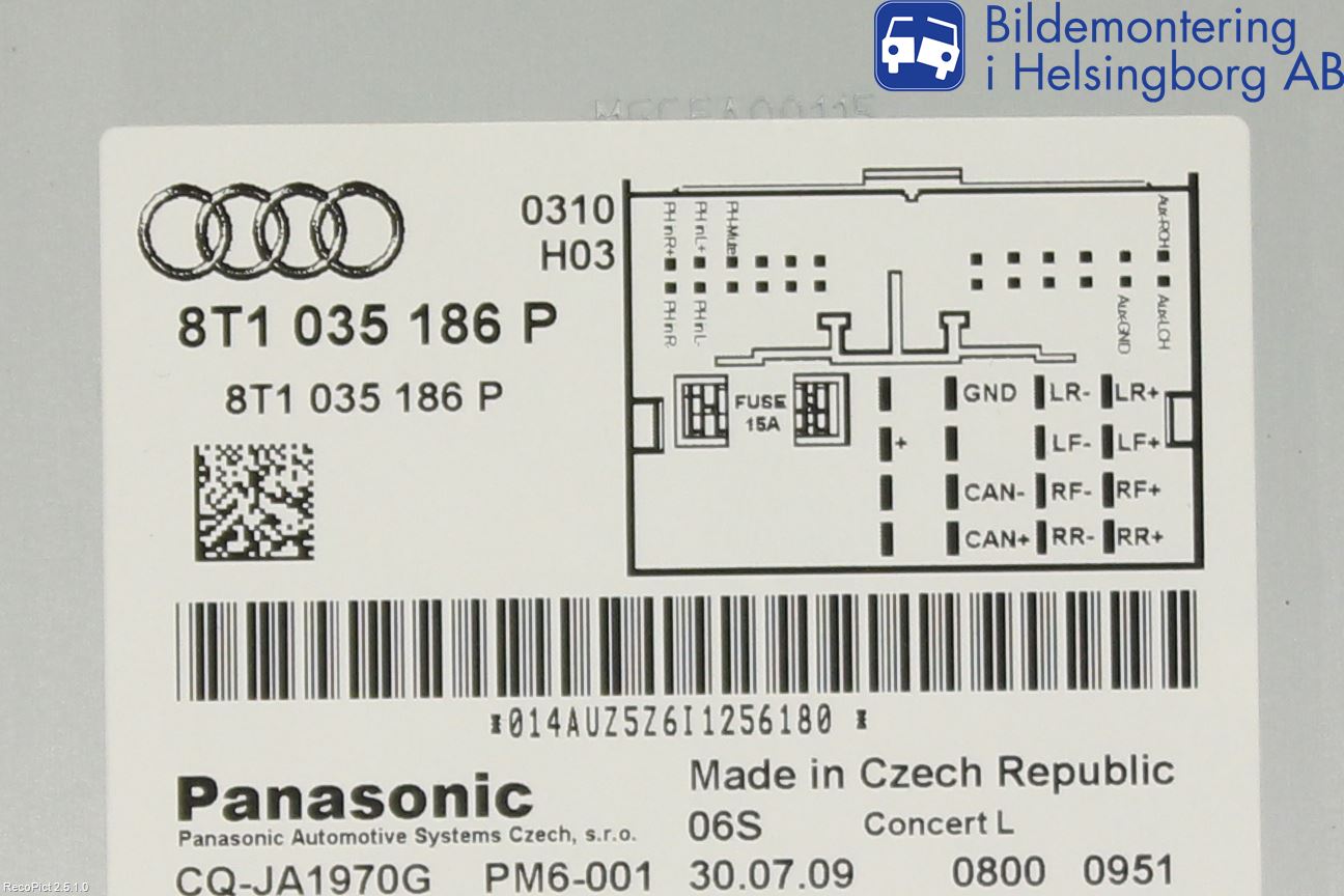 Audi A4/S4 08-11 Cd Radio - Multimediapanel