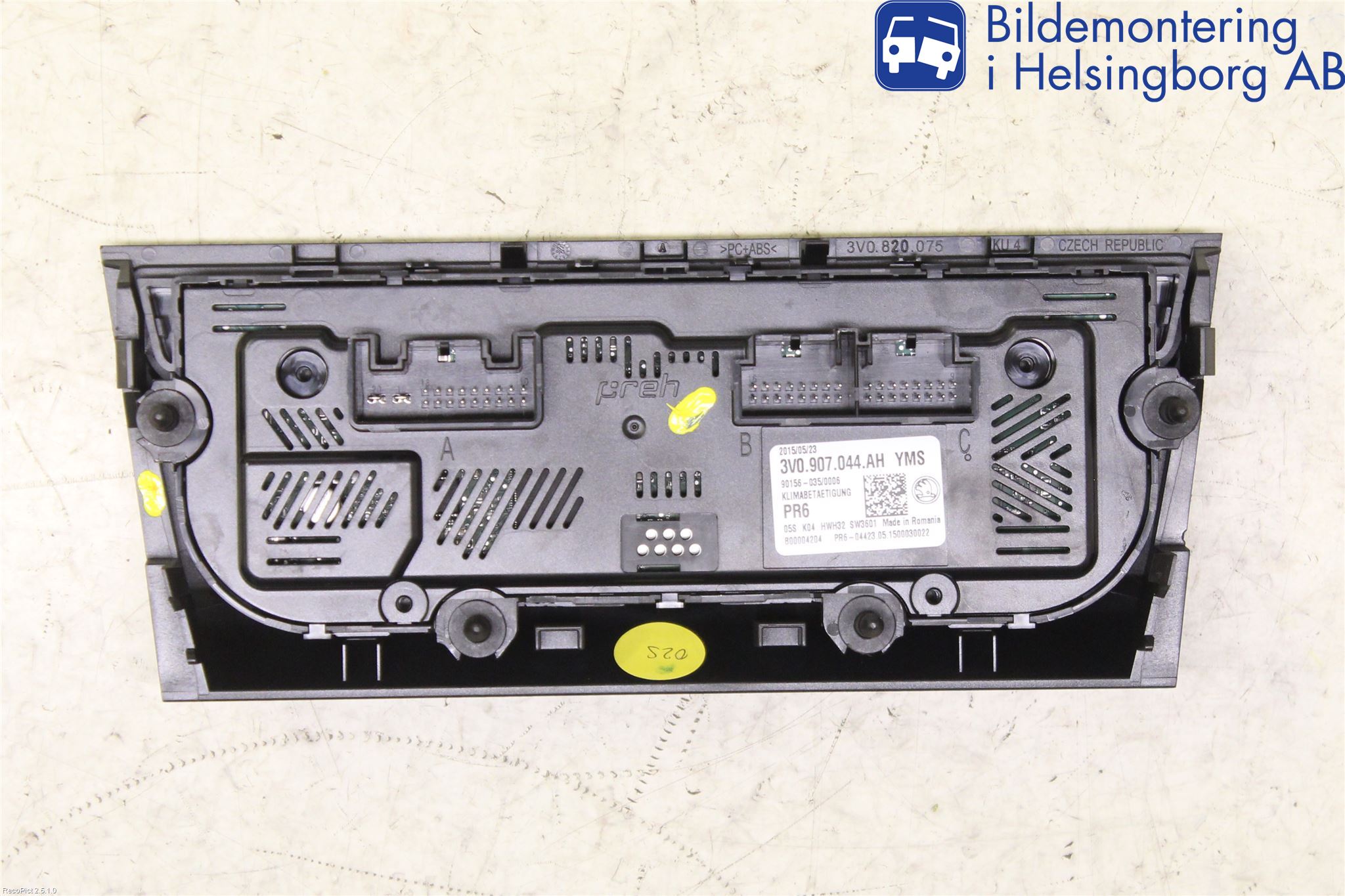 Skoda SUPERB 16-24 Ac Styrenhet Ac Manöveren