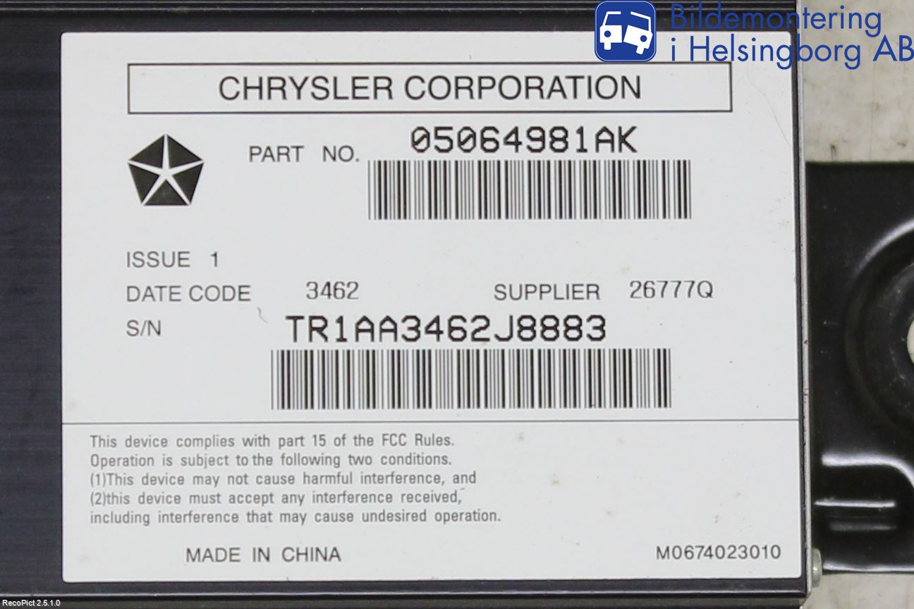 Fiat FREEMONT Radio-Stereo Förstärkare