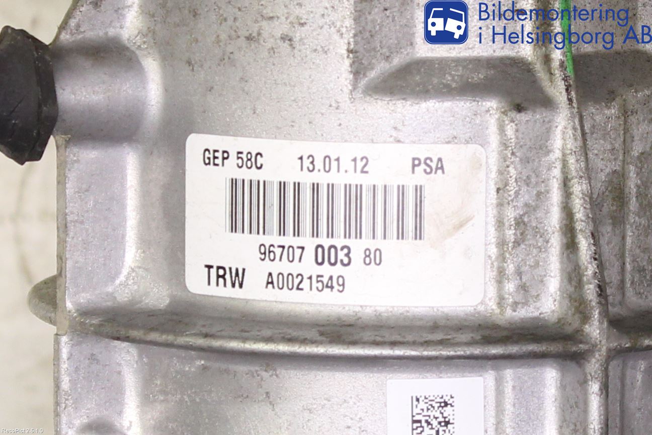 Peugeot 308 08-13 Styrservo Pump Elektrisk