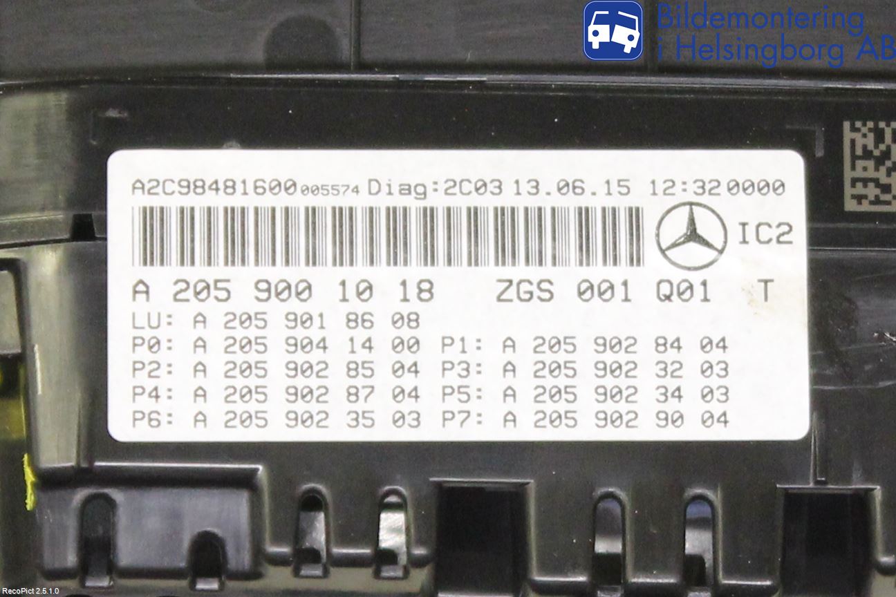 Mercedes-Benz MB C-KLASS (W205) 14-21 Instrument Komb