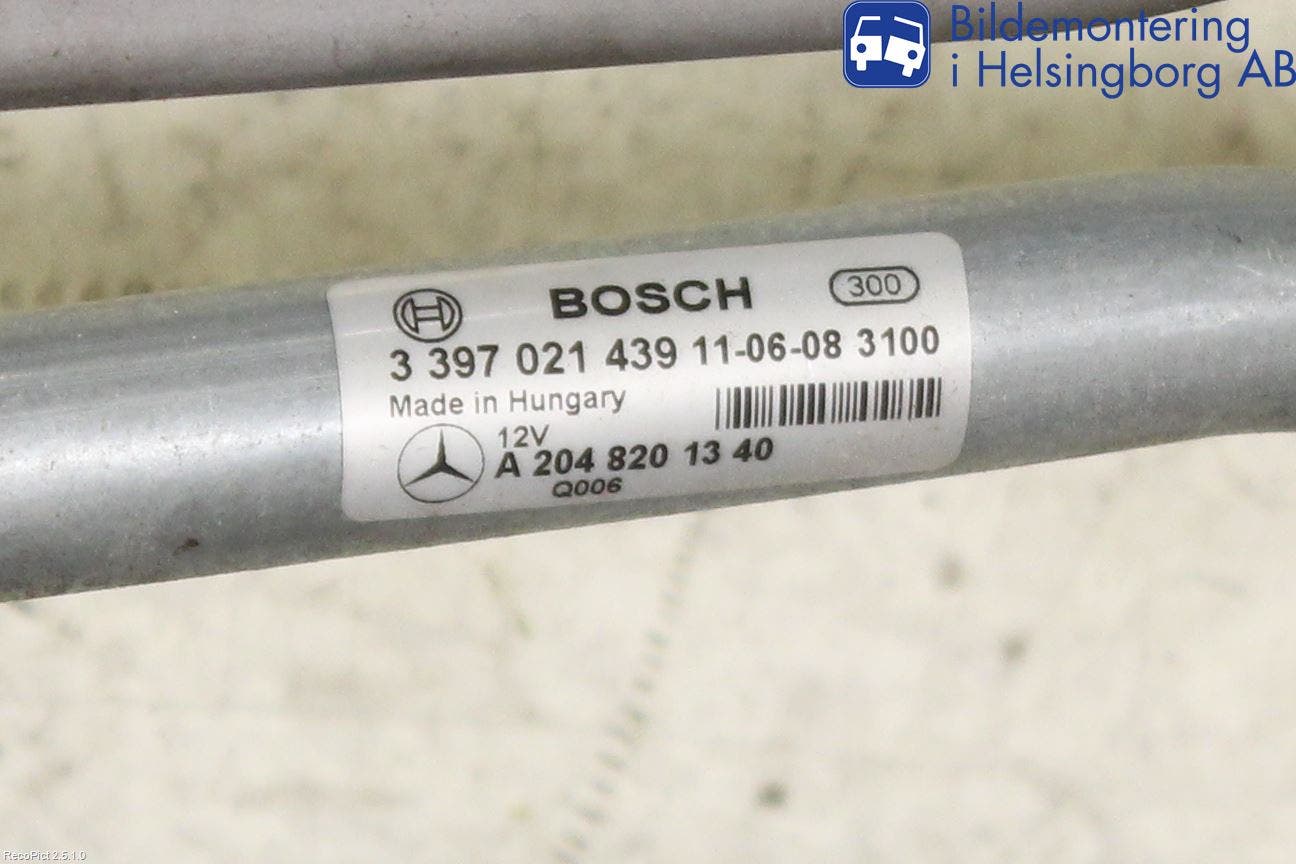 Mercedes-Benz MB GLK-KLASS (X204) 08-16 Torkarmekanism Vindruta