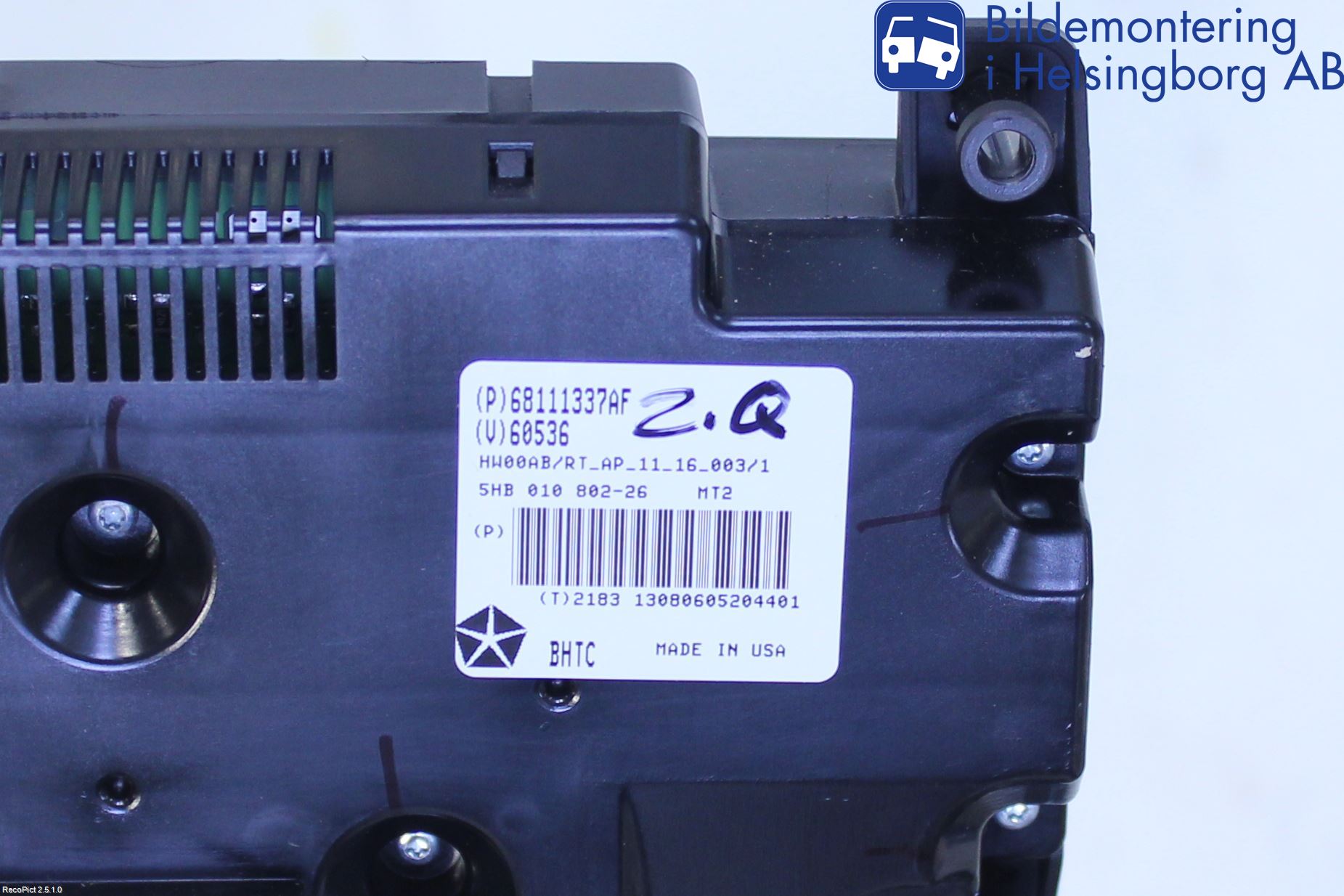 Lancia VOYAGER Ac Styrenhet Ac Manöveren