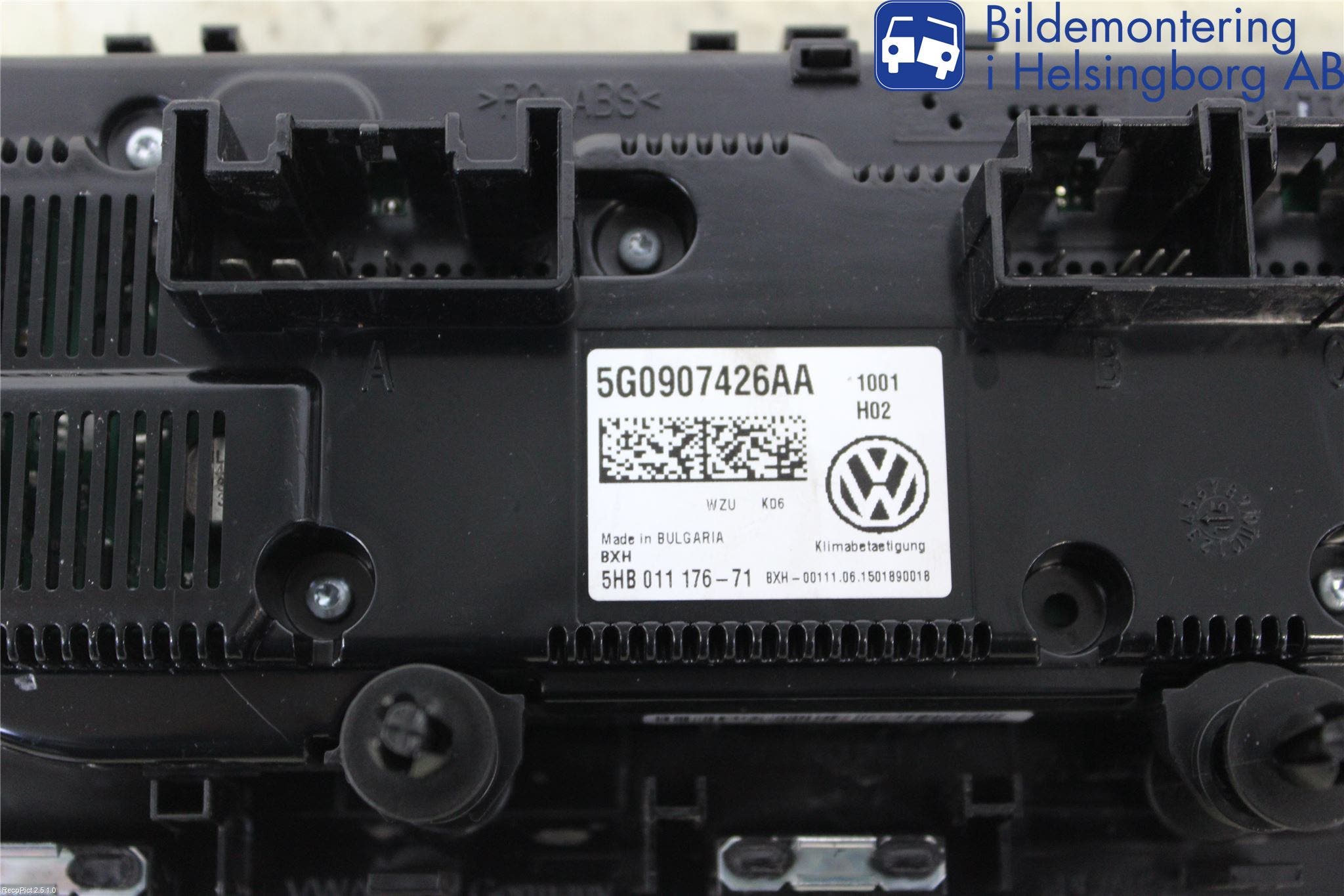 Volkswagen VW GOLF / E-GOLF VII 13-20 Ac Styrenhet Ac Manöveren