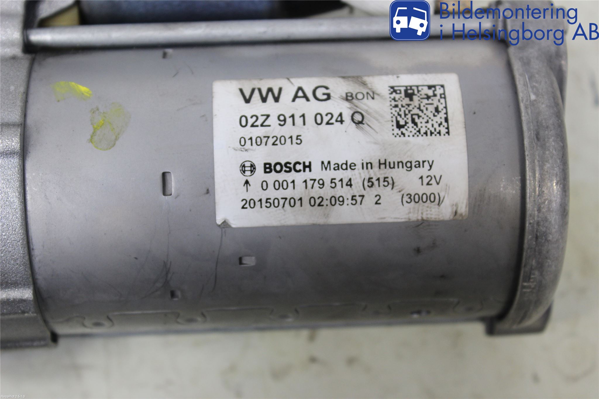 Volkswagen VW GOLF / E-GOLF VII 13-20 Startmotor