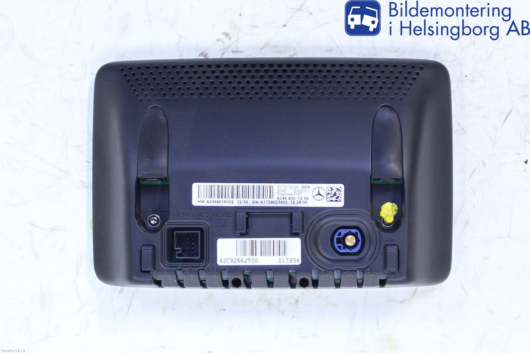 Mercedes-Benz MB B-KLASS (W246/W242) 12-19 Bildskärm