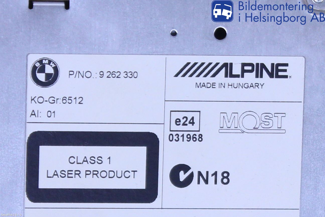 BMW X3 F25 10-17 Cd Radio - Multimediapanel