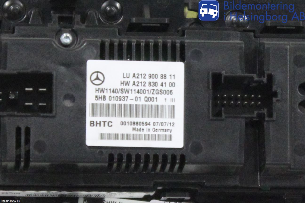 Mercedes-Benz MB E-KLASS (W212) 09-16 Ac Styrenhet Ac Manöveren