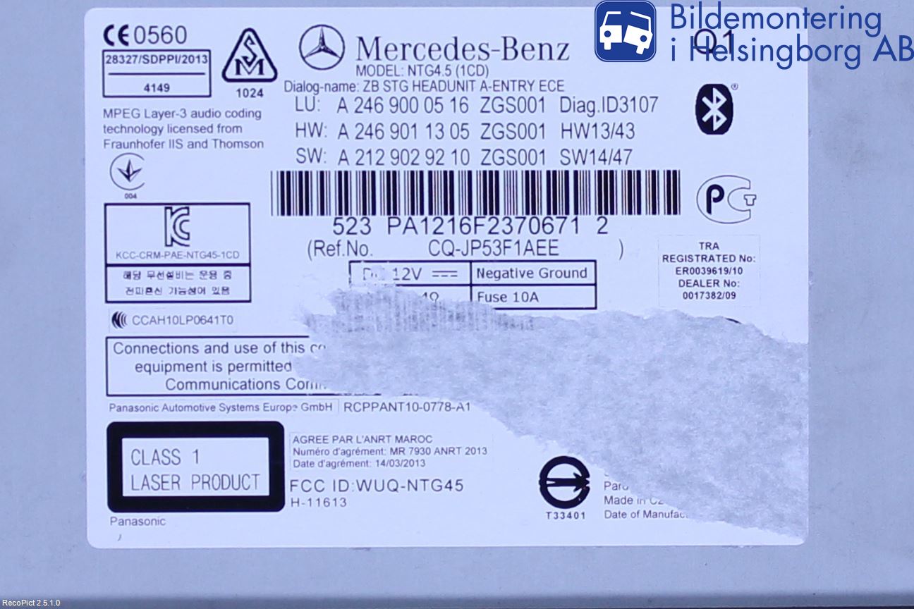 Mercedes-Benz MB GLA-KLASS (X156) 13-20 Cd Radio - Multimediapanel