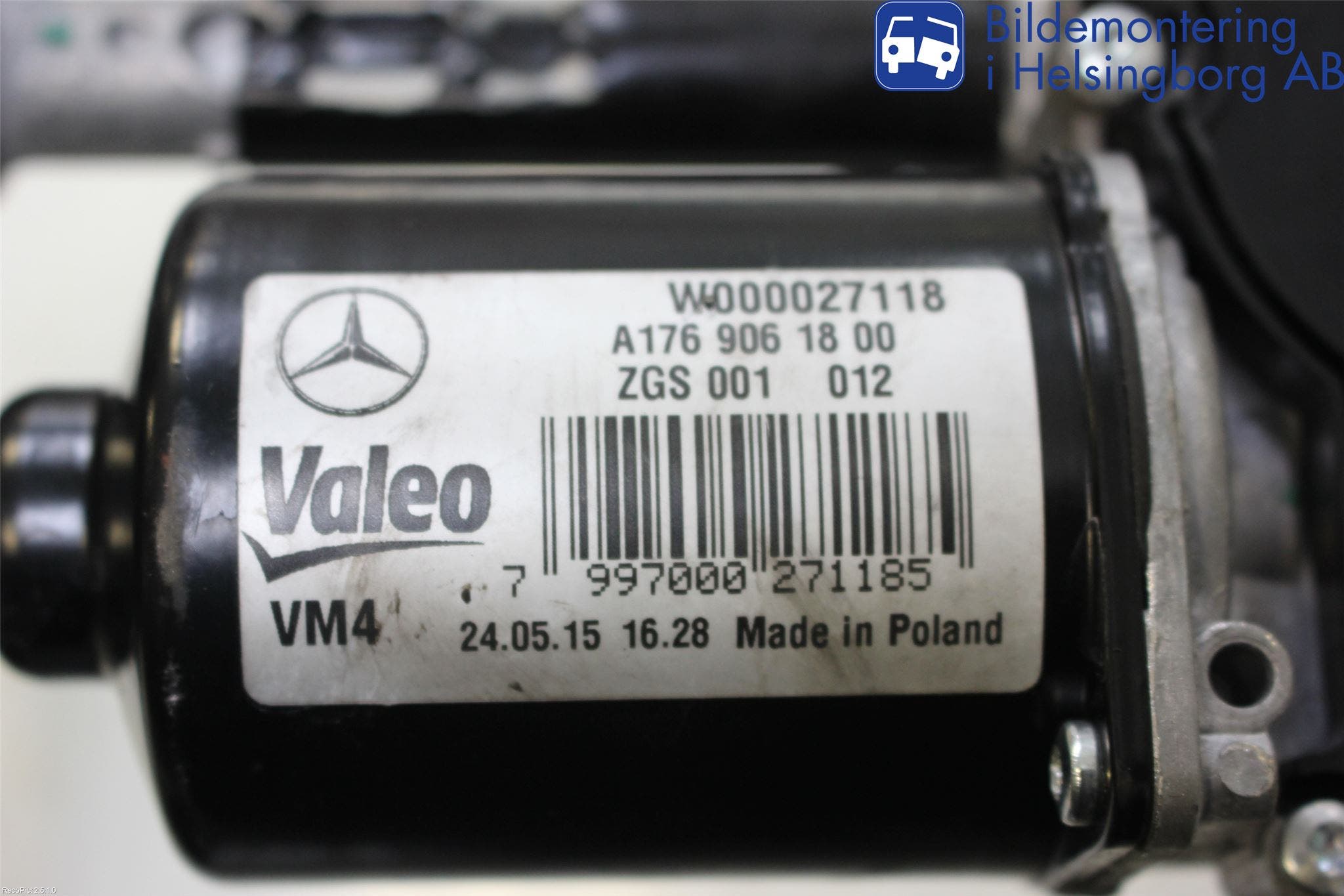 Mercedes-Benz MB A-KLASS (W176) 13-18 Torkarmekanism Vindruta