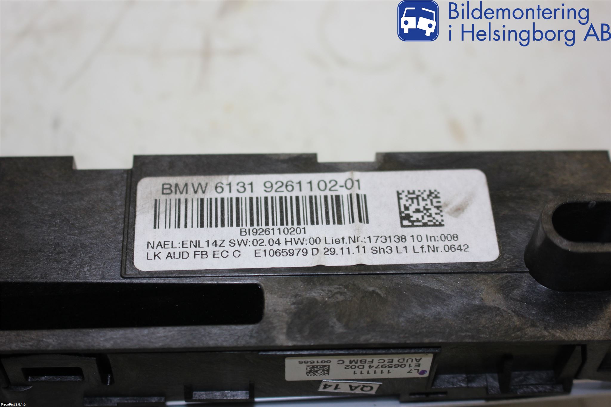 BMW 1 F20/F21 11-19 Radio Övrigt