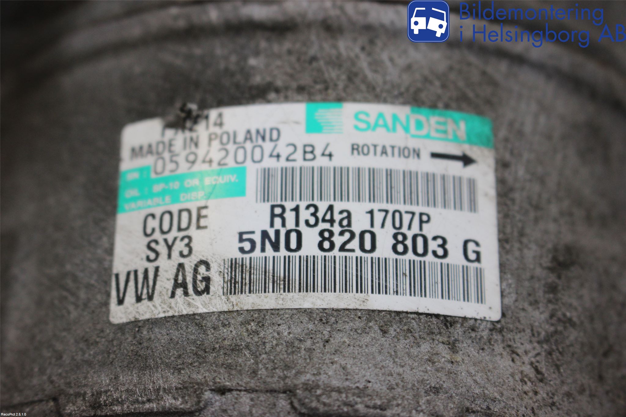 Audi A1/S1 11-18 Ac Kompressor