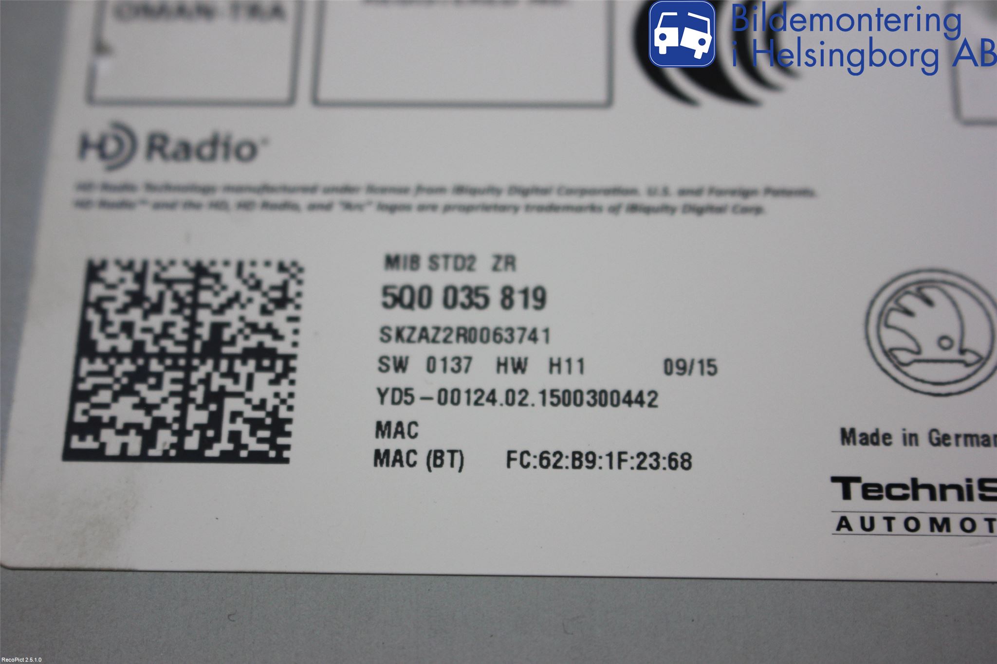 Skoda FABIA 15-21 Cd Radio - Multimediapanel