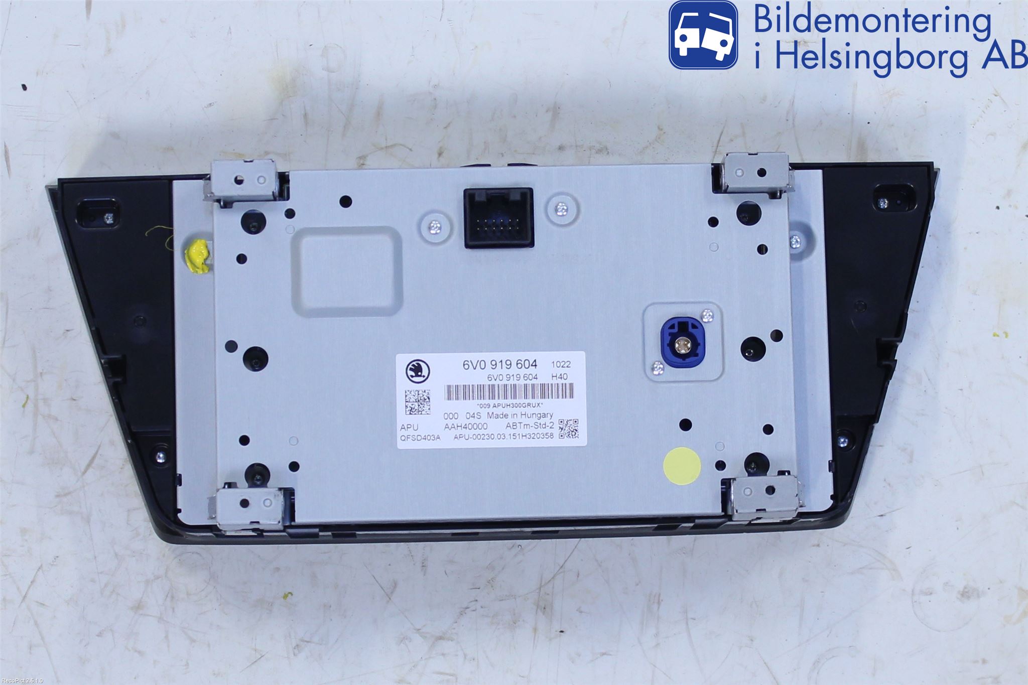 Skoda FABIA 15-21 Kontrolldisplay