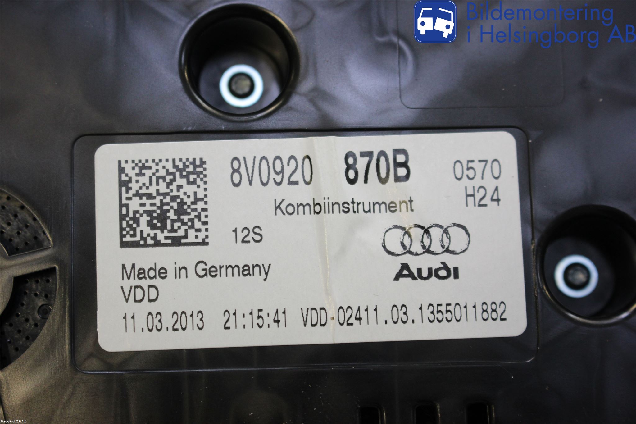 Audi A3/S3 8V 13-20 Instrument Komb