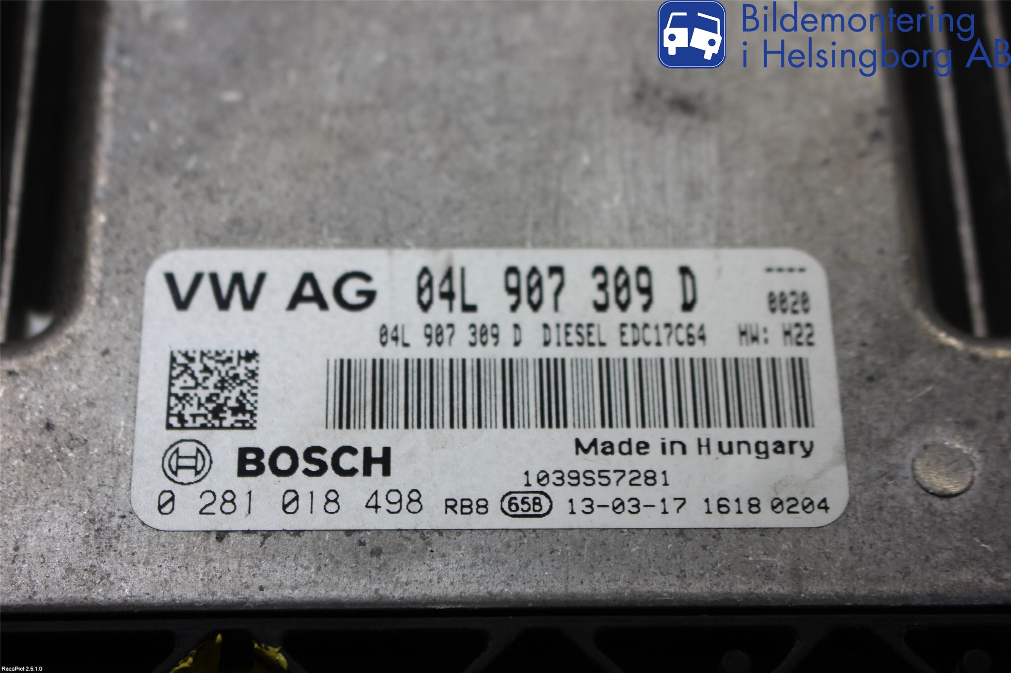 Audi A3/S3 8V 13-20 Styrenhet Inspump Diesel