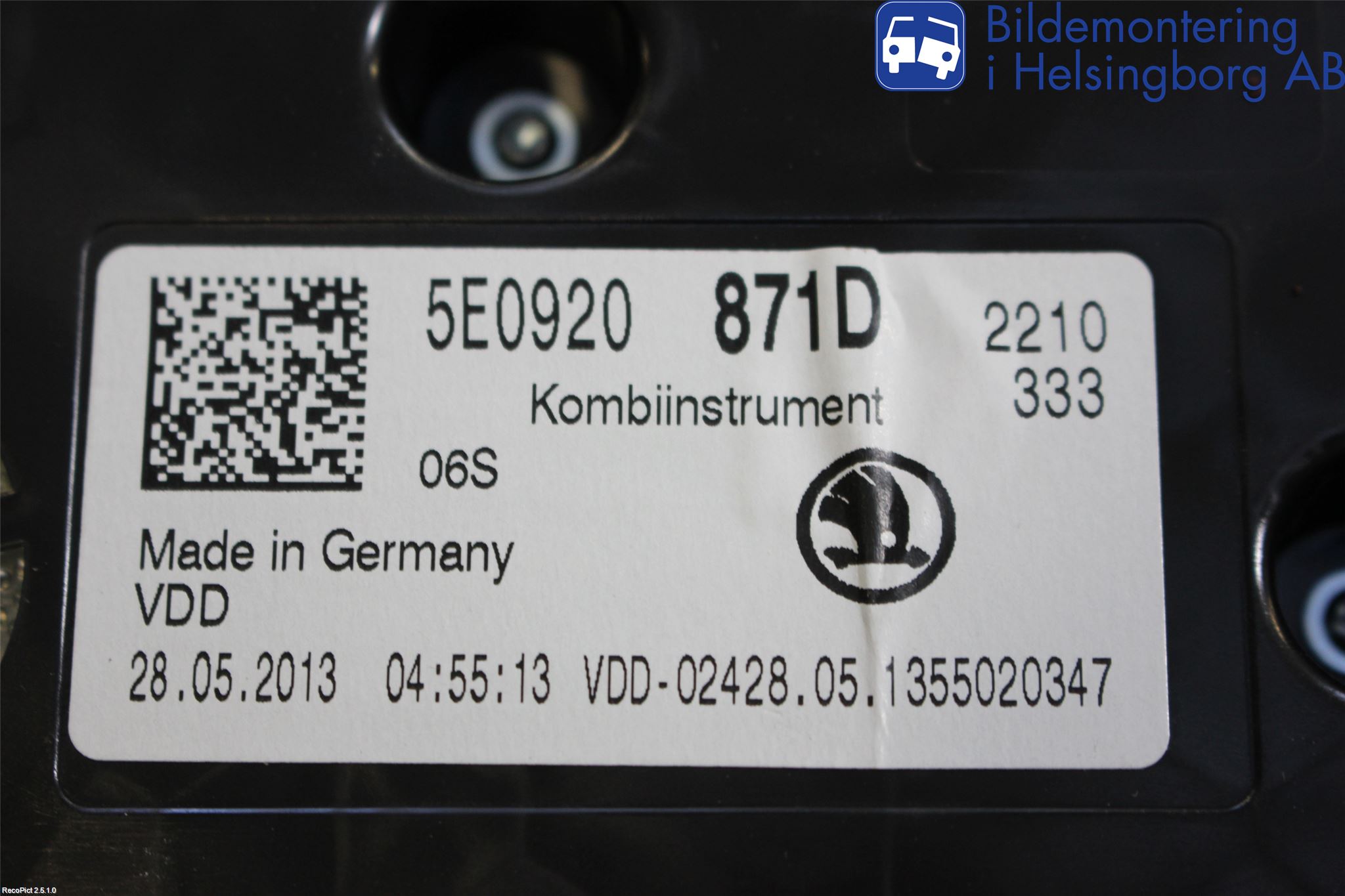 Skoda OCTAVIA (5E) 13-20 Instrument Komb