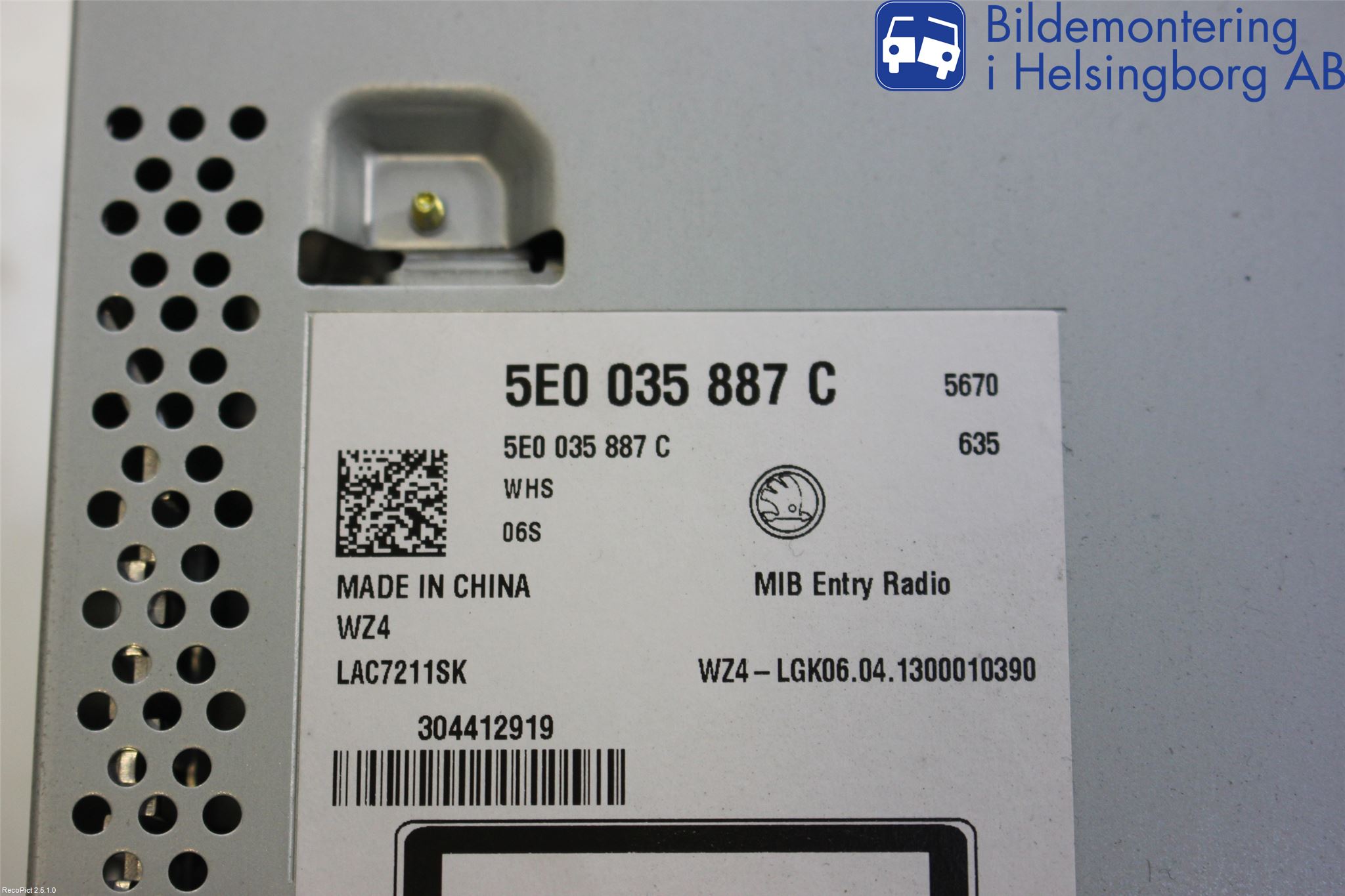 Skoda OCTAVIA (5E) 13-20 Cd Radio - Multimediapanel