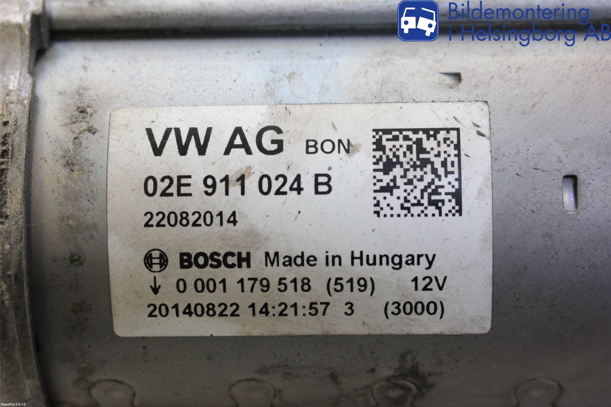 Volkswagen VW GOLF / E-GOLF VII 13-20 Startmotor