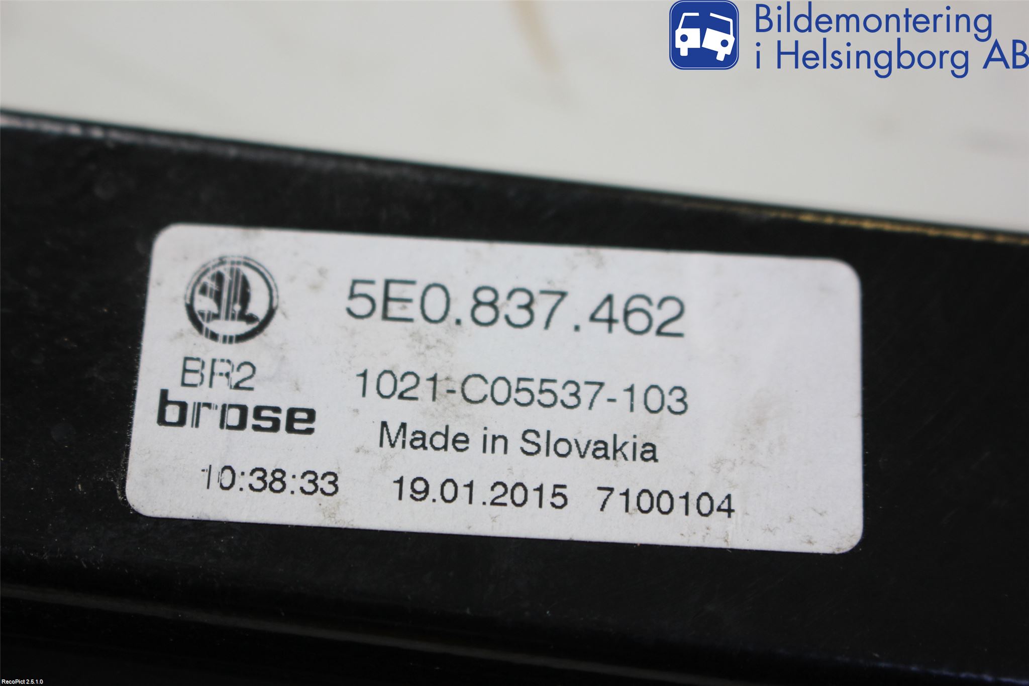 Skoda OCTAVIA (5E) 13-20 Fönsterhiss El Kompl