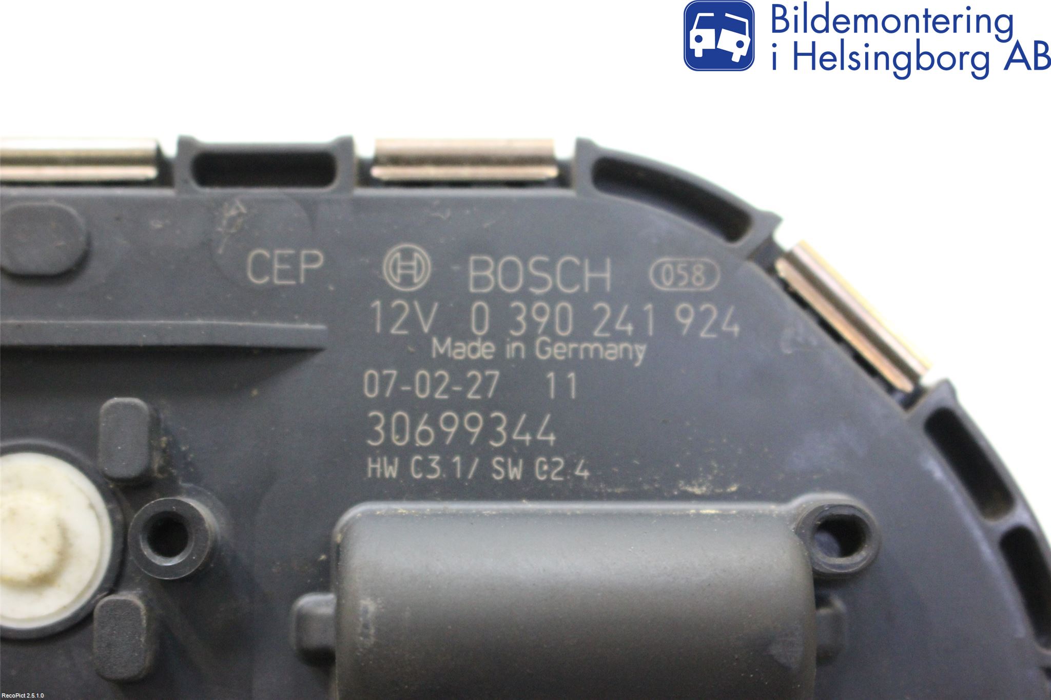 Volvo S40 04-07 Torkarmotor Vindruta