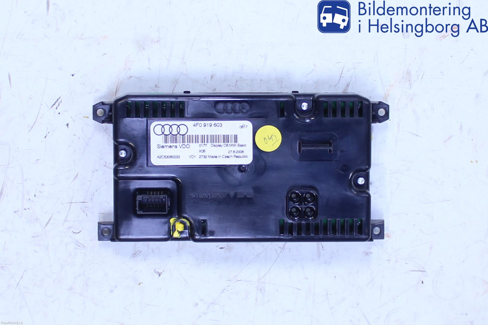 Audi A6/S6     05-11 Kontrolldisplay